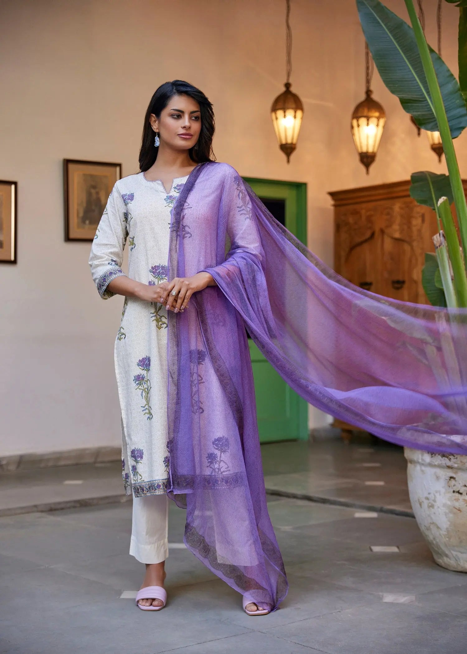 Purple Dupatta