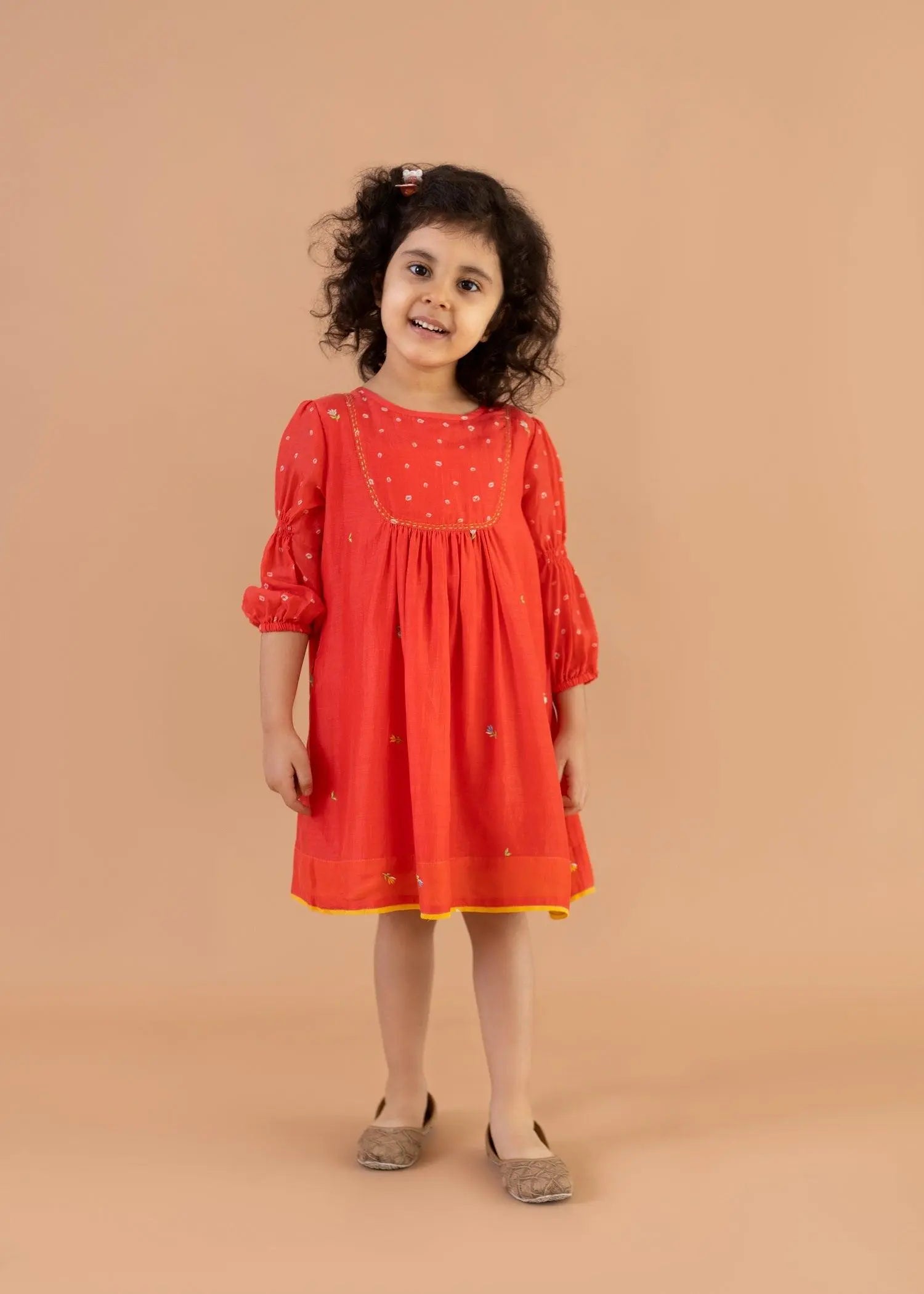 Rose Uri Embroidered Dress (2-12 Years)