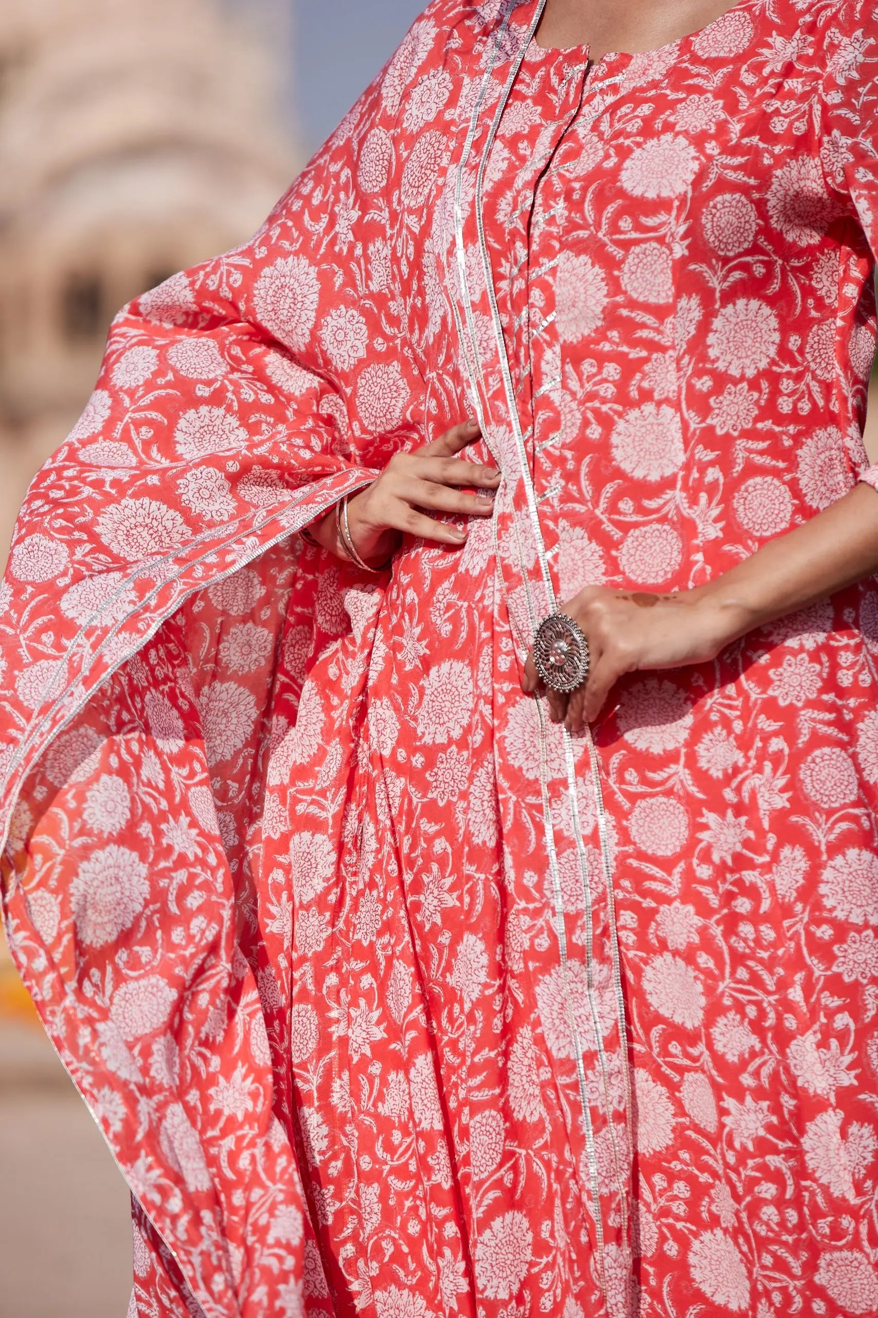 Red Viscose Dupatta