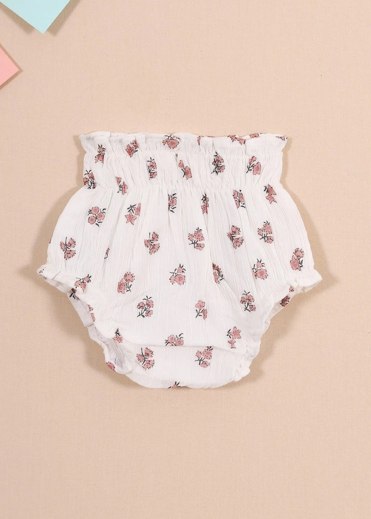 Holly/Stripes Pink Cotton Bloomers Set Of 2 (0-24 Months)