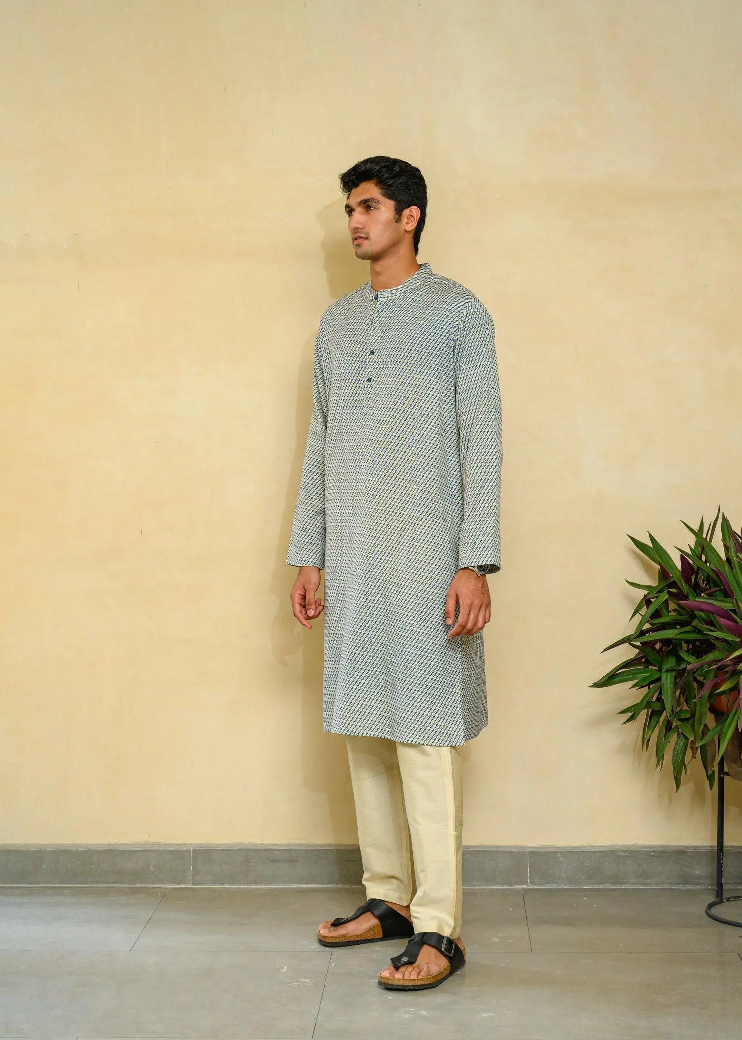 Mandarin Collar Long Kurta