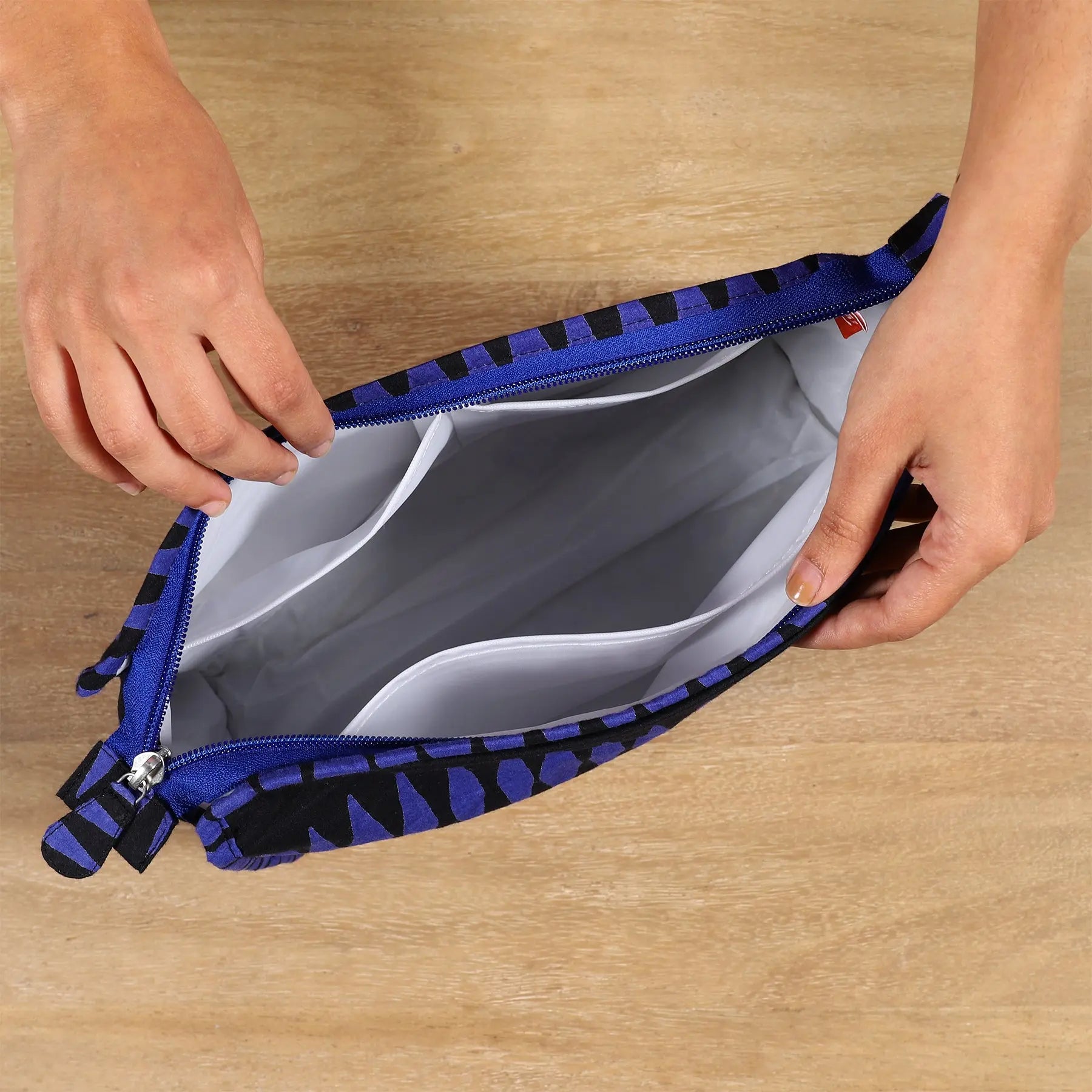 Blue Color Cotton Toilet Bag