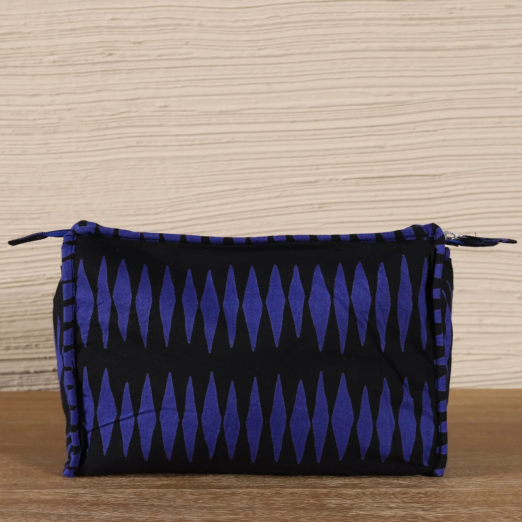 Blue Color Cotton Toilet Bag