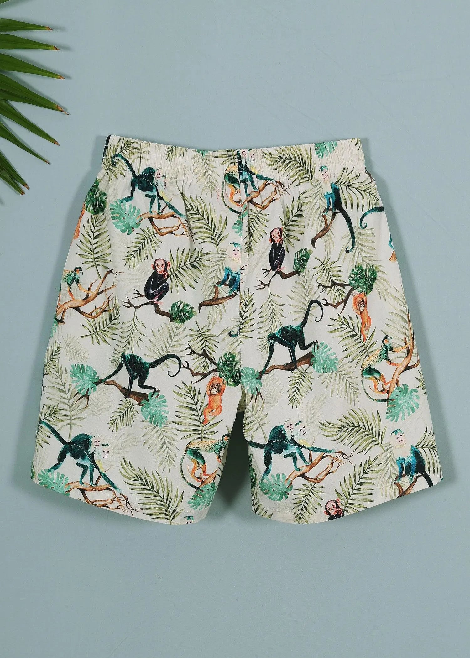 Green Monkey Boys Poplin Belted Shorts (1-14YRS)