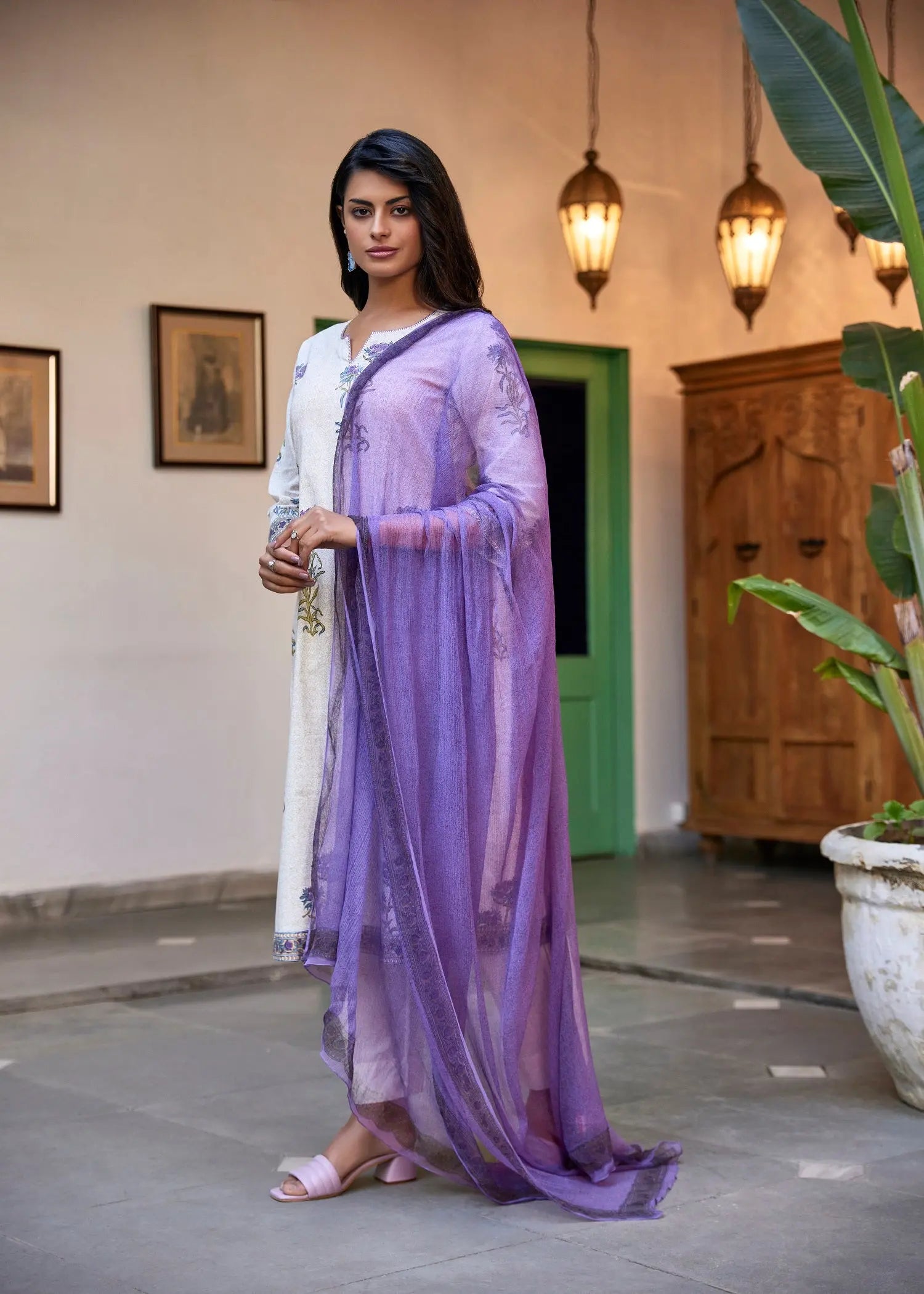 Purple Dupatta