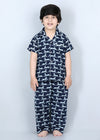 Rabbit Blue Half Sleeves Cotton Nighsuit Boys (1-12 Years)