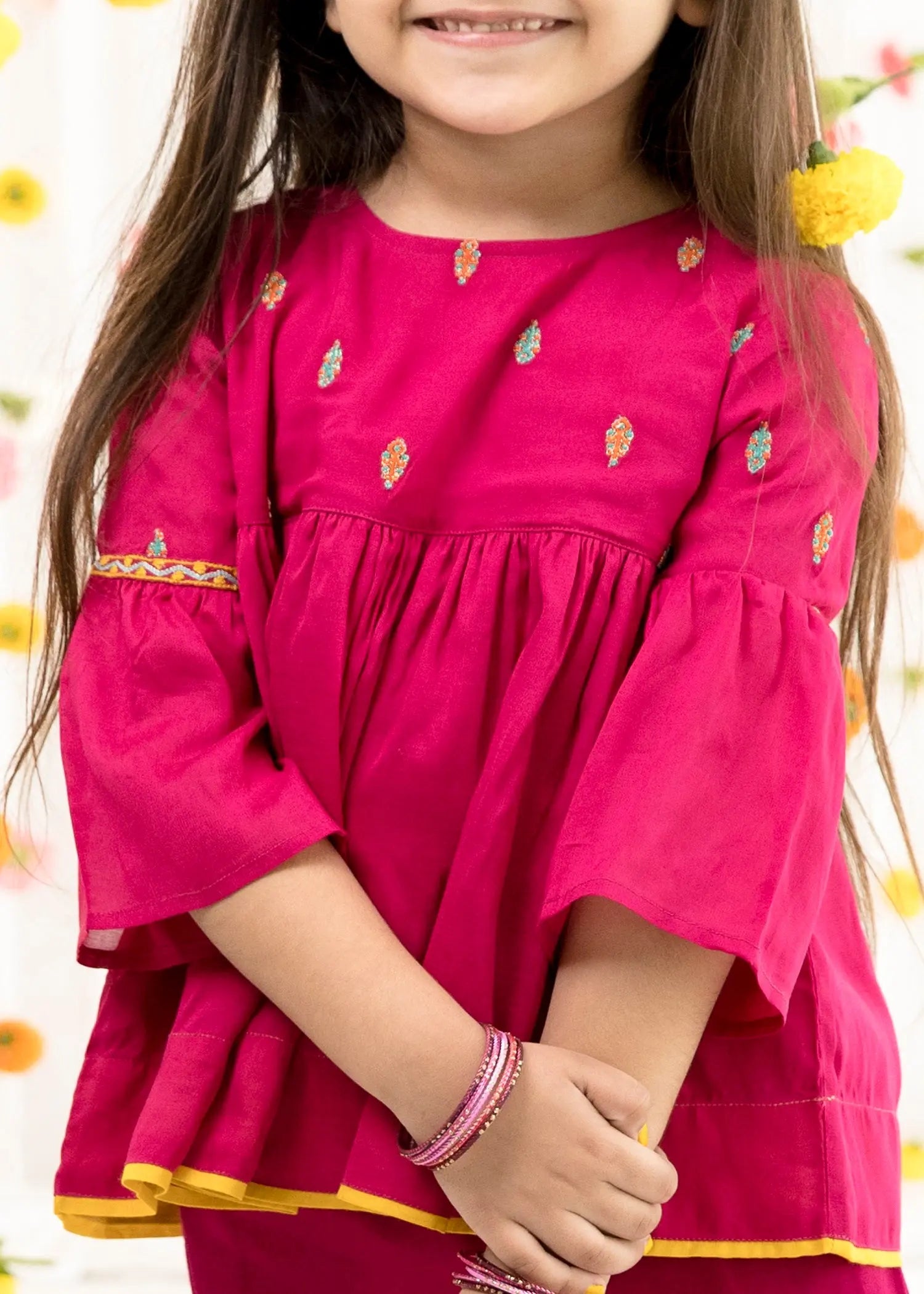 Pink Festive Co-Ord Set (2-12 Years)