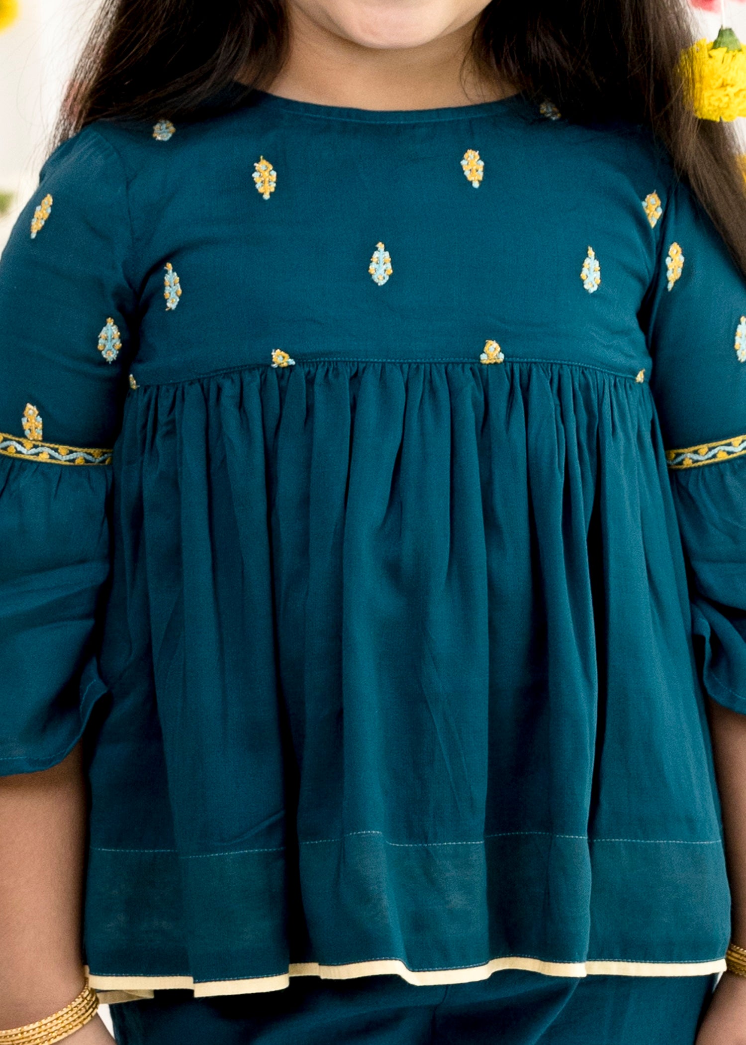 Teal Festive Co-Ord Set (2-12 Years)