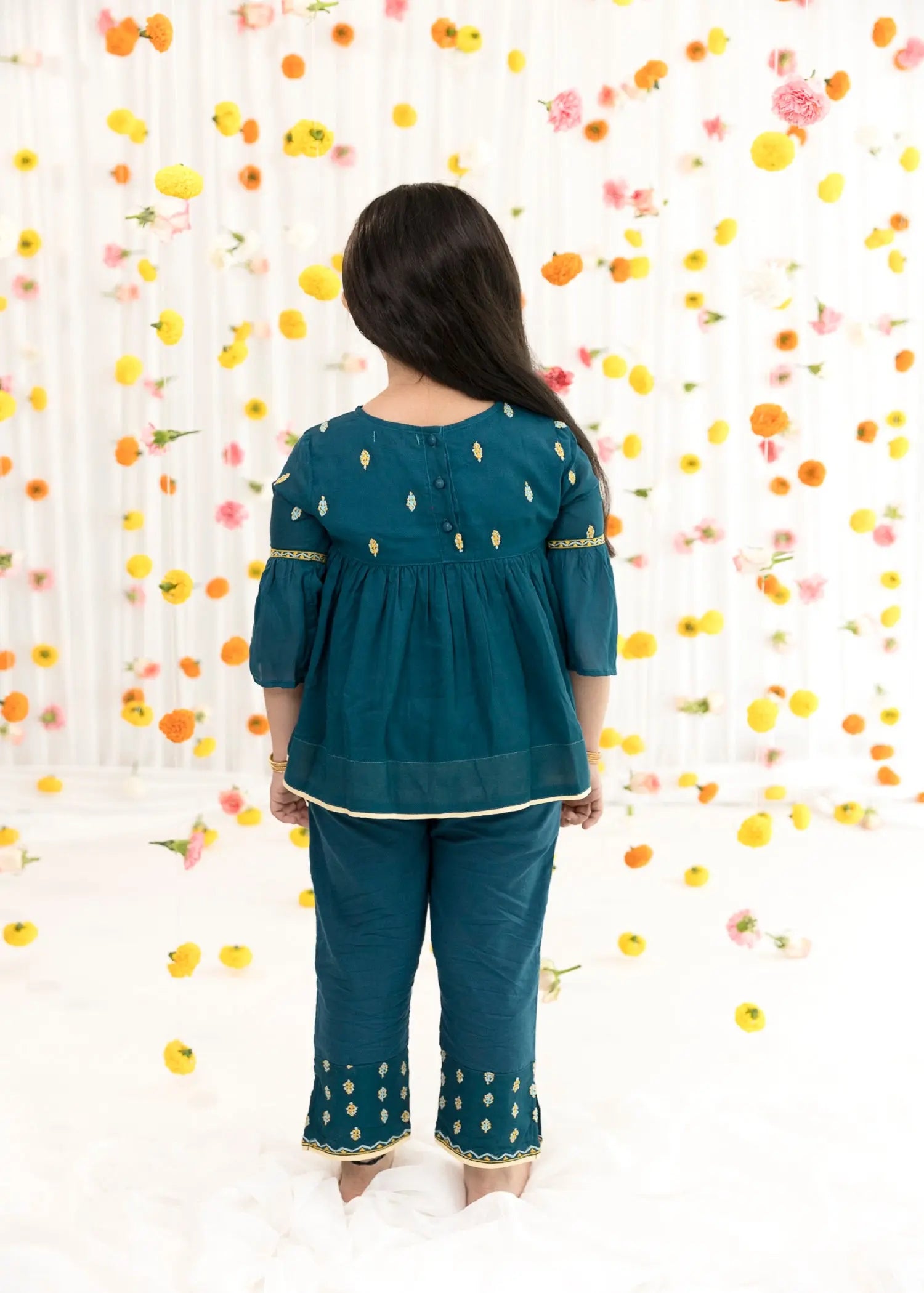 Teal Festive Co-Ord Set (2-12 Years)