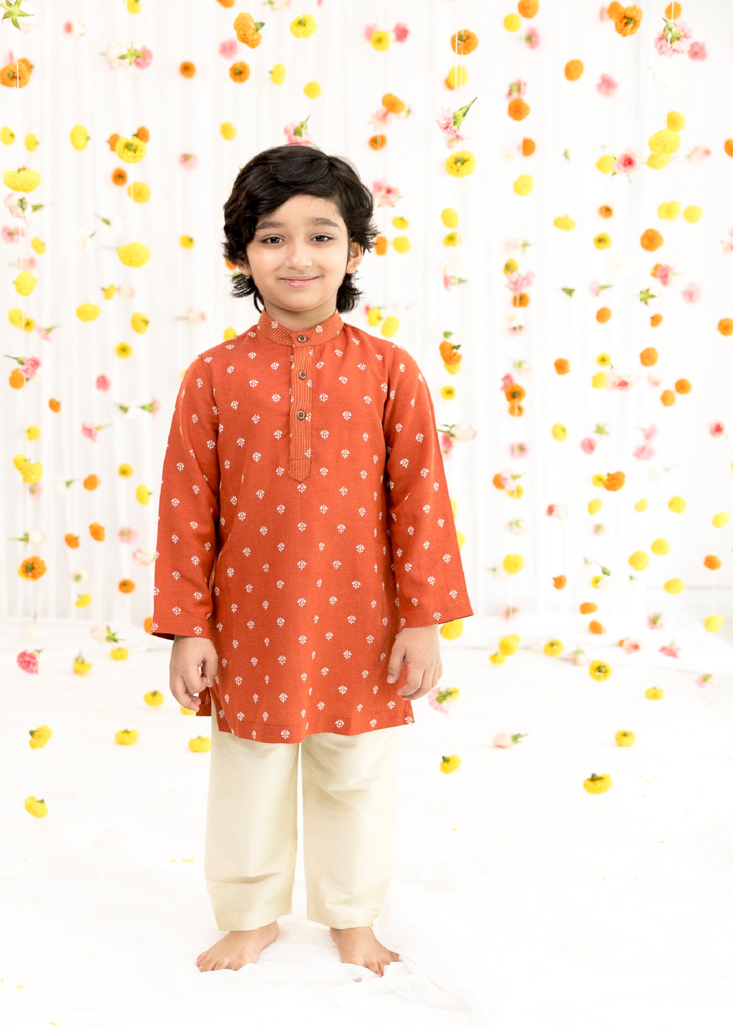 Rust Festive Kurta Boys (6 Months-14 Years)