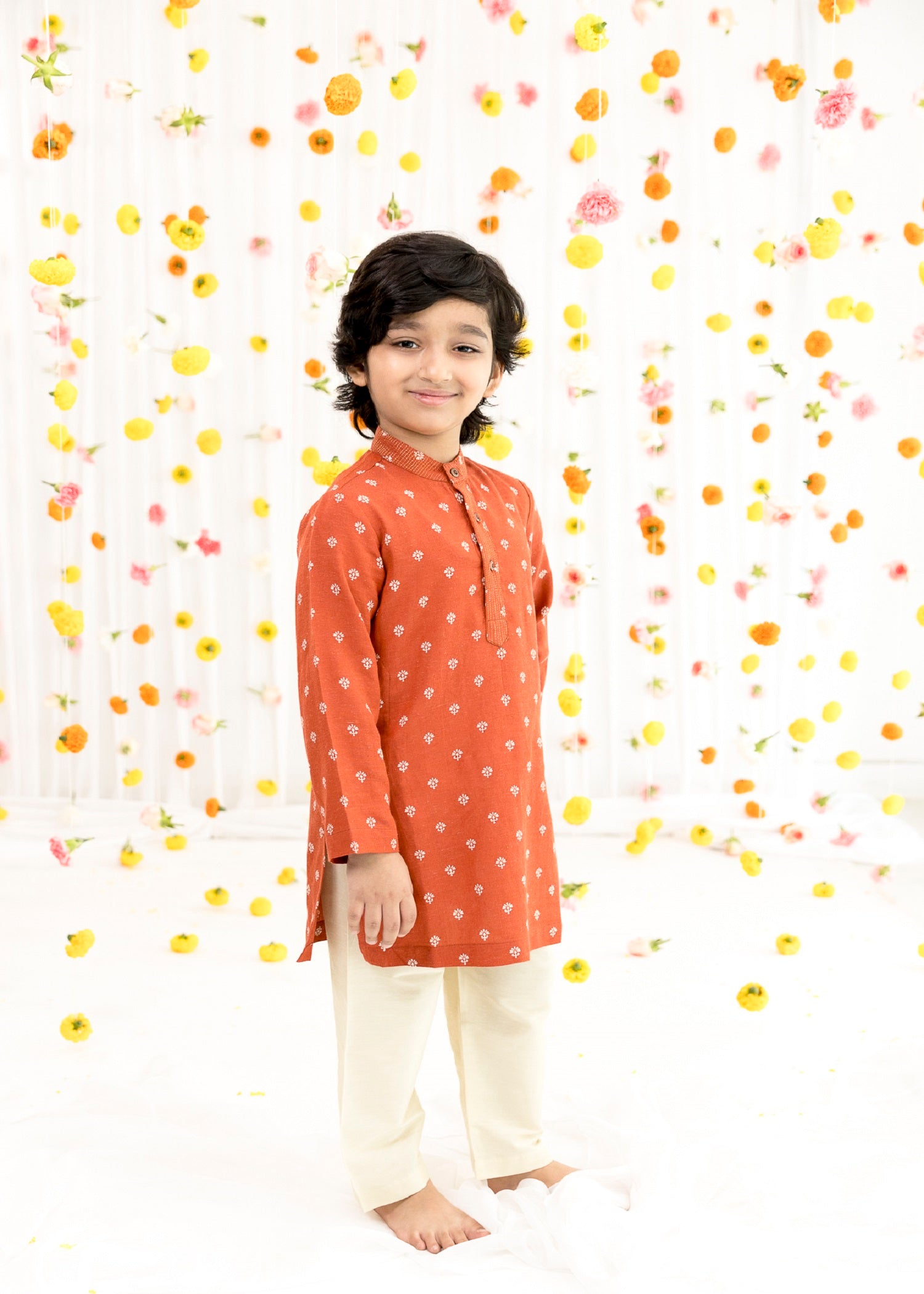 Rust Festive Kurta Boys (6 Months-14 Years)