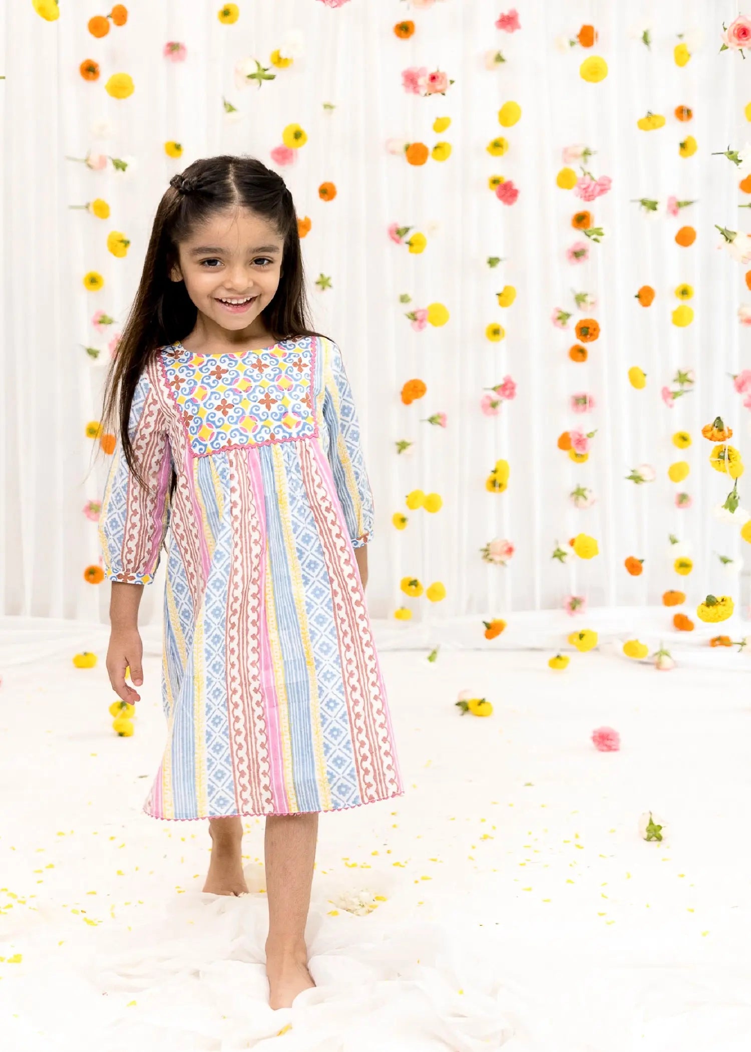 Multi Cotton Ruby Dress Girls (2-12 Yrs)