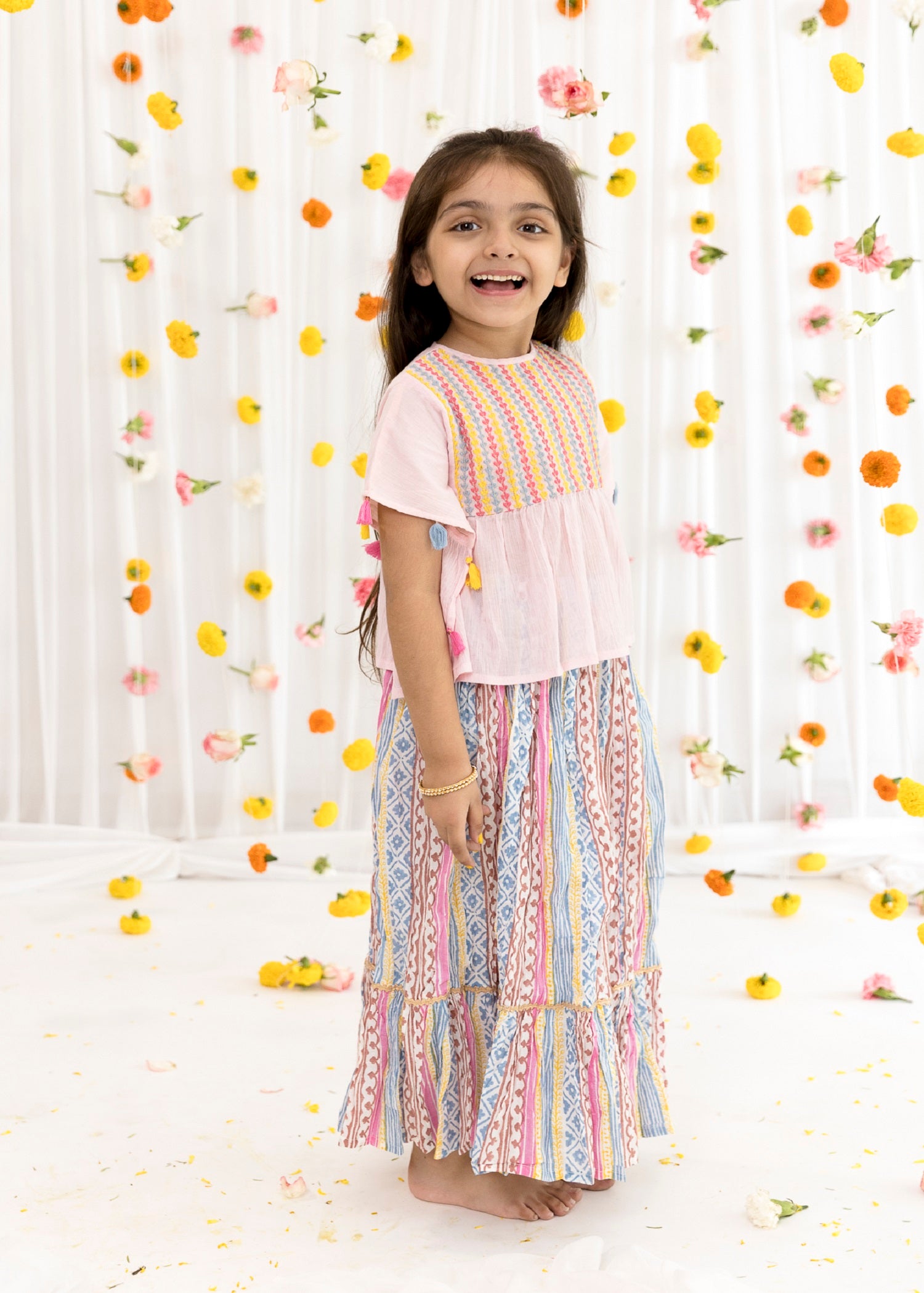 Pink/Multi Amee Skirt Top Set Girls (2-12 Years)