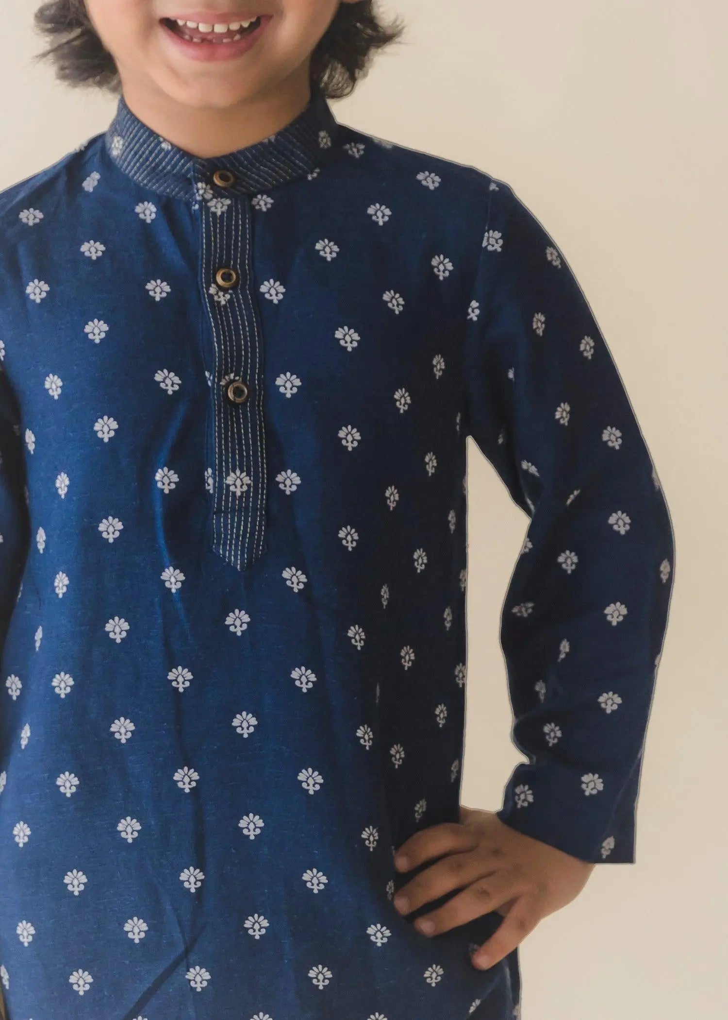 Navy Festive Kurta Boys (6 Months-14 Years)