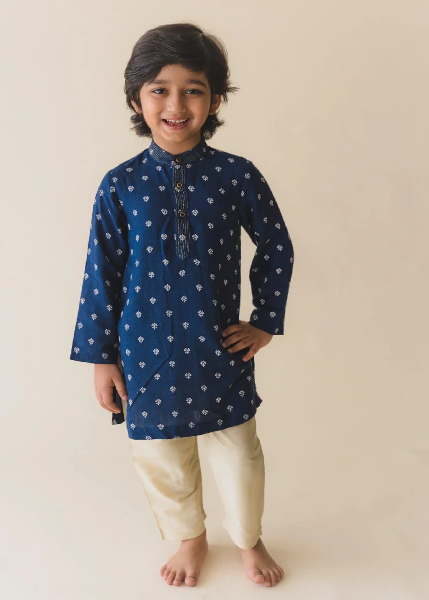 Navy Festive Kurta Boys (6 Months-14 Years)