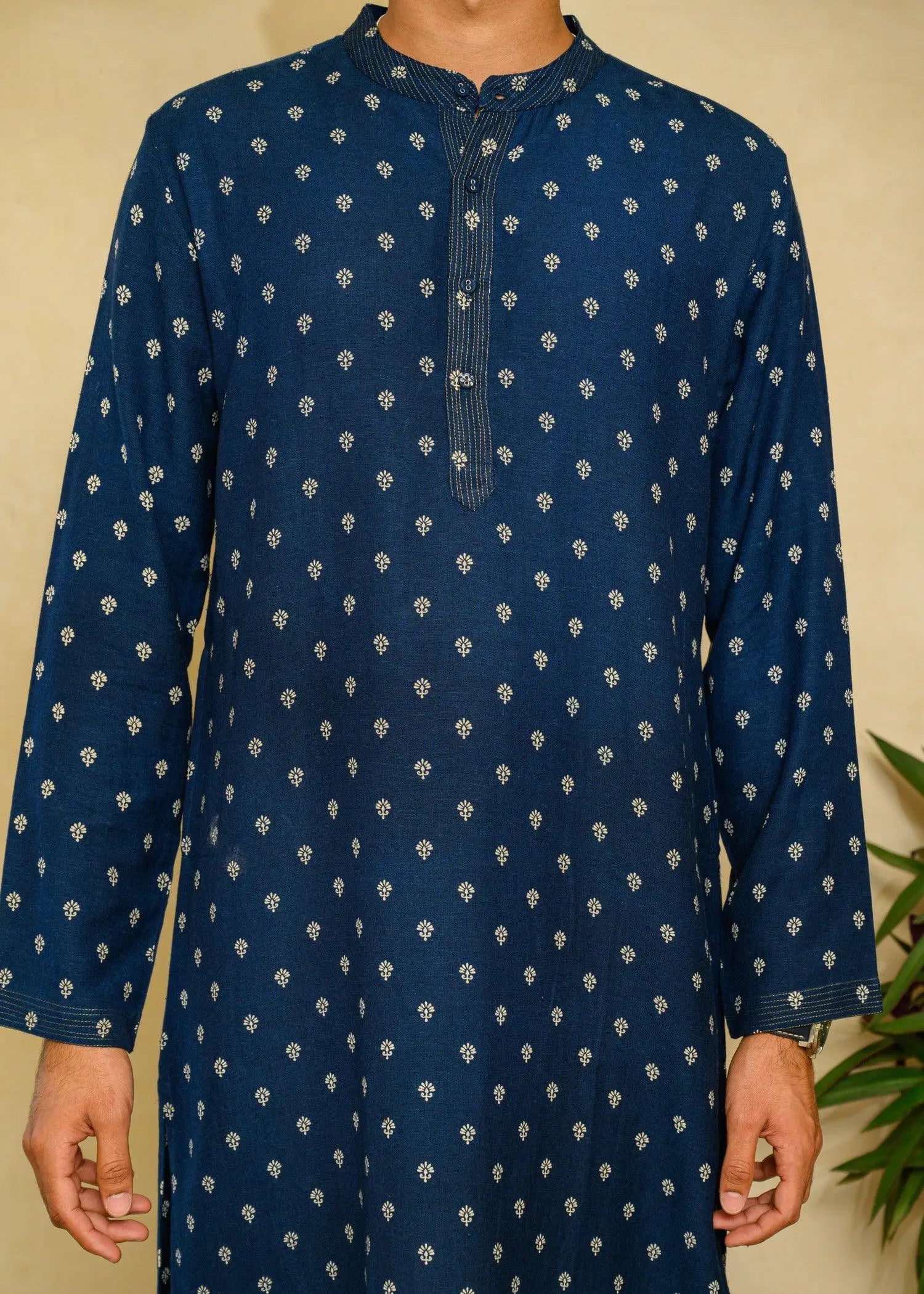 Mandarin Collar Long Kurta