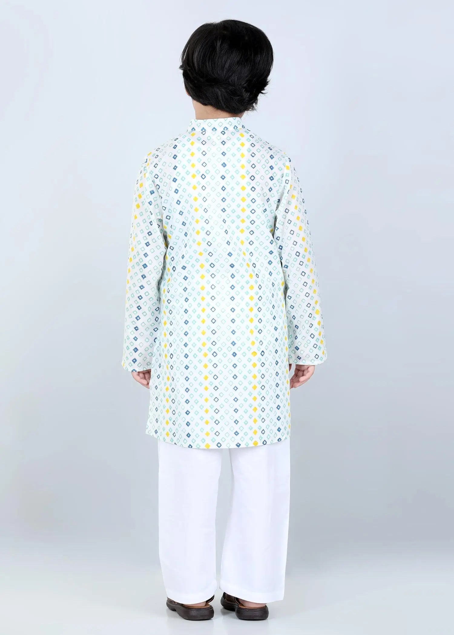 Diamond Blue Cotton Kurta Boys   (2-12 Yrs)