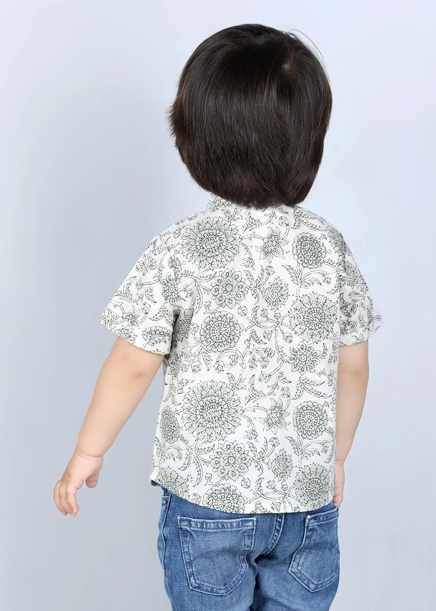 Harshit Shirt Sunflower Cream Cotton Baby Boy (6 months to 24 months)