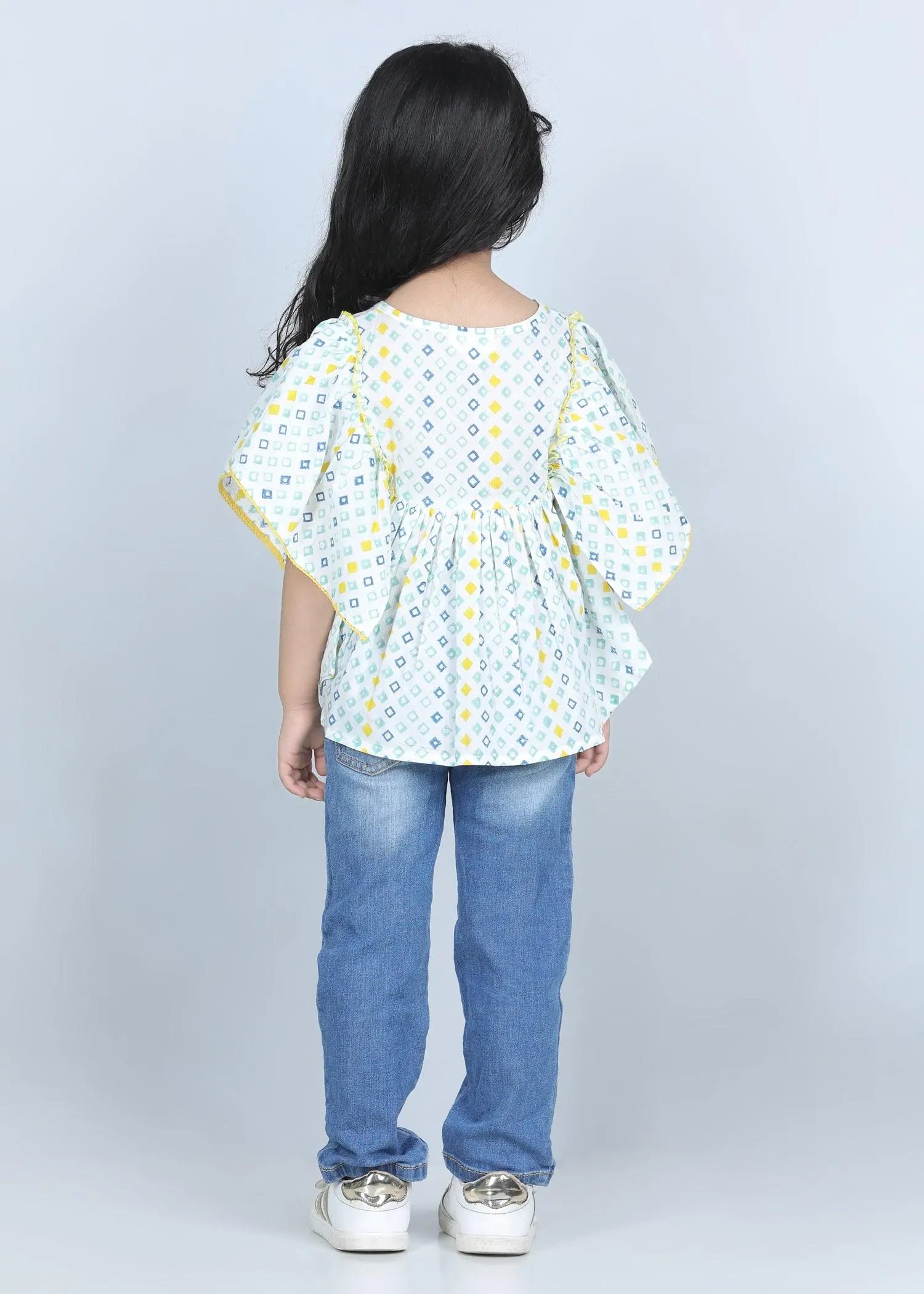 Diamond Blue Cotton Kavya Top Girls (6 Months -12 Yrs)