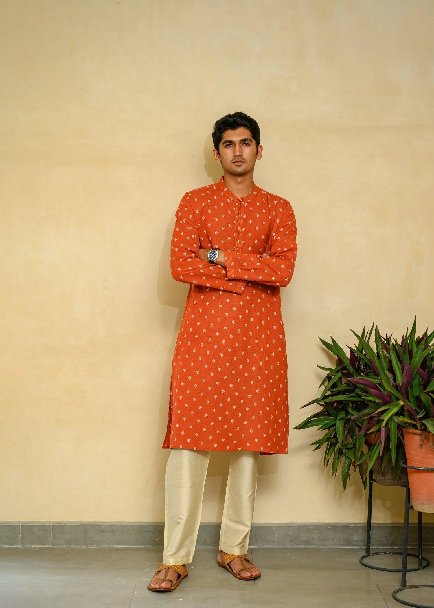 Mandarin Collar Long Kurta