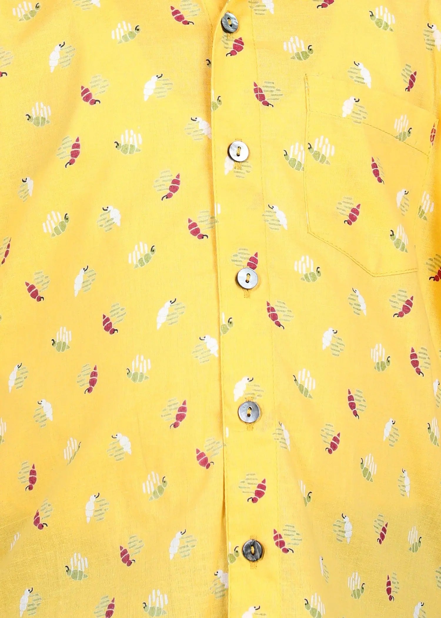 Bees Yellow Cotton Shirt Boy (2 Years to 12 Years)