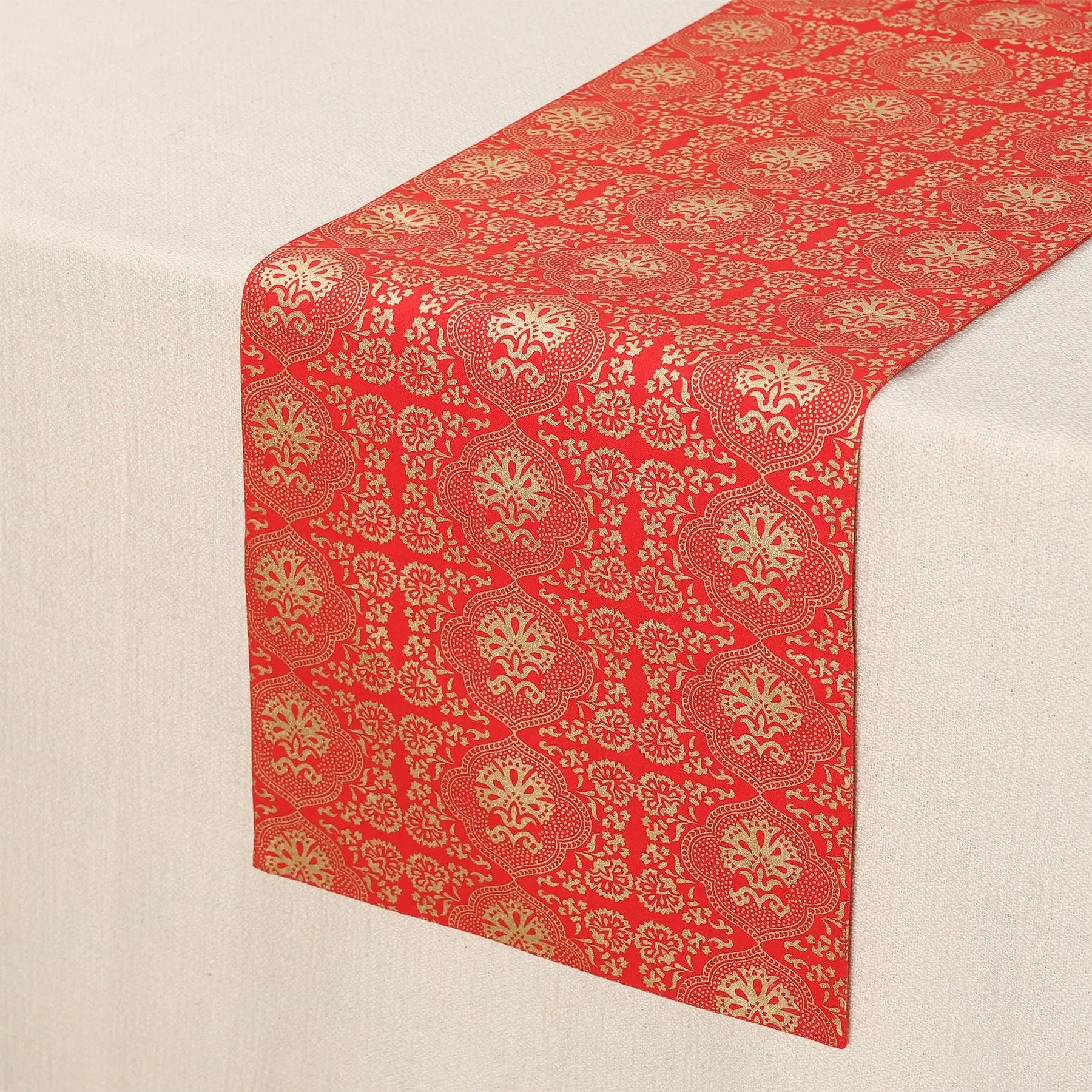 Red & Gold Cotton Runner