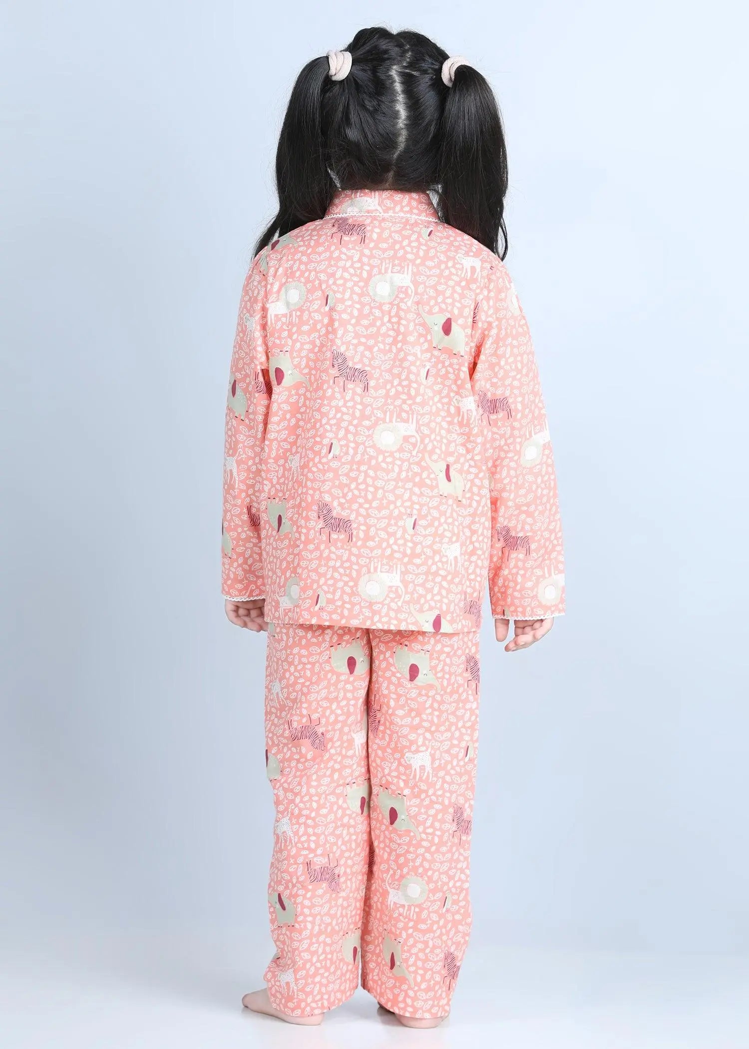 Jungle Book Peach Full Sleeves Cotton Nighsuit Girl (1-12 Years)