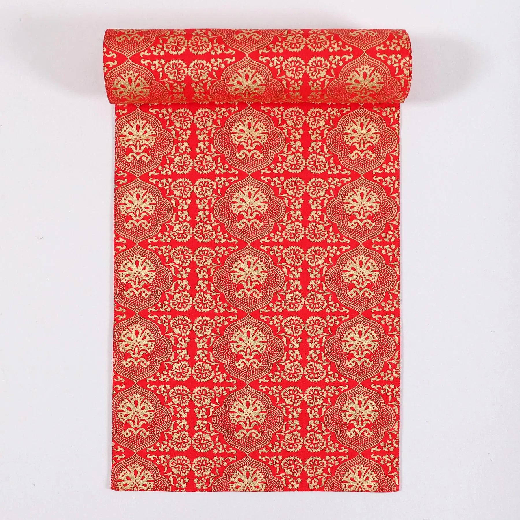 Red & Gold Cotton Runner