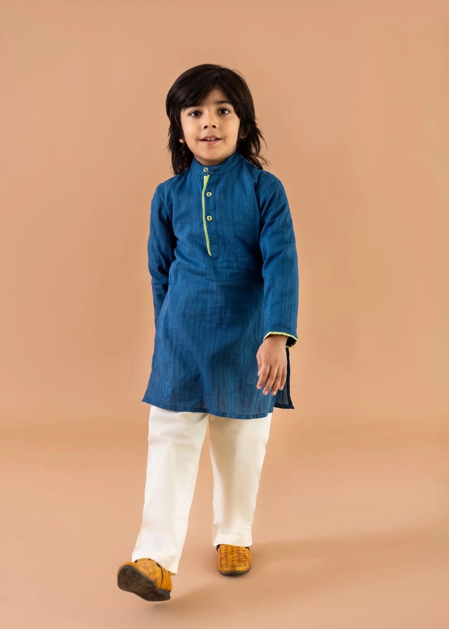 Blue Festive Cotton Kurta Boys (6 Months-14 Years)