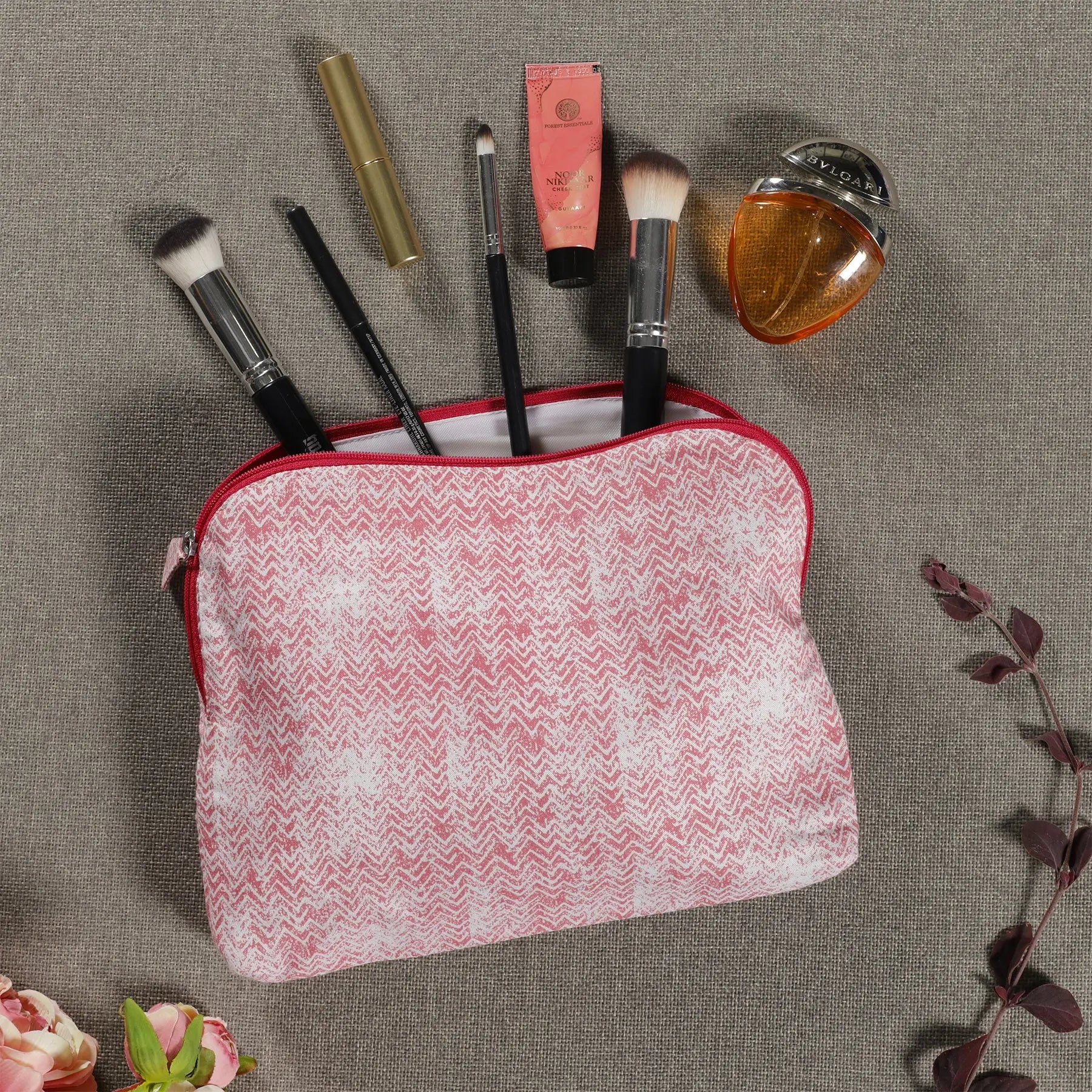 Pink Color Cotton Utility Bag