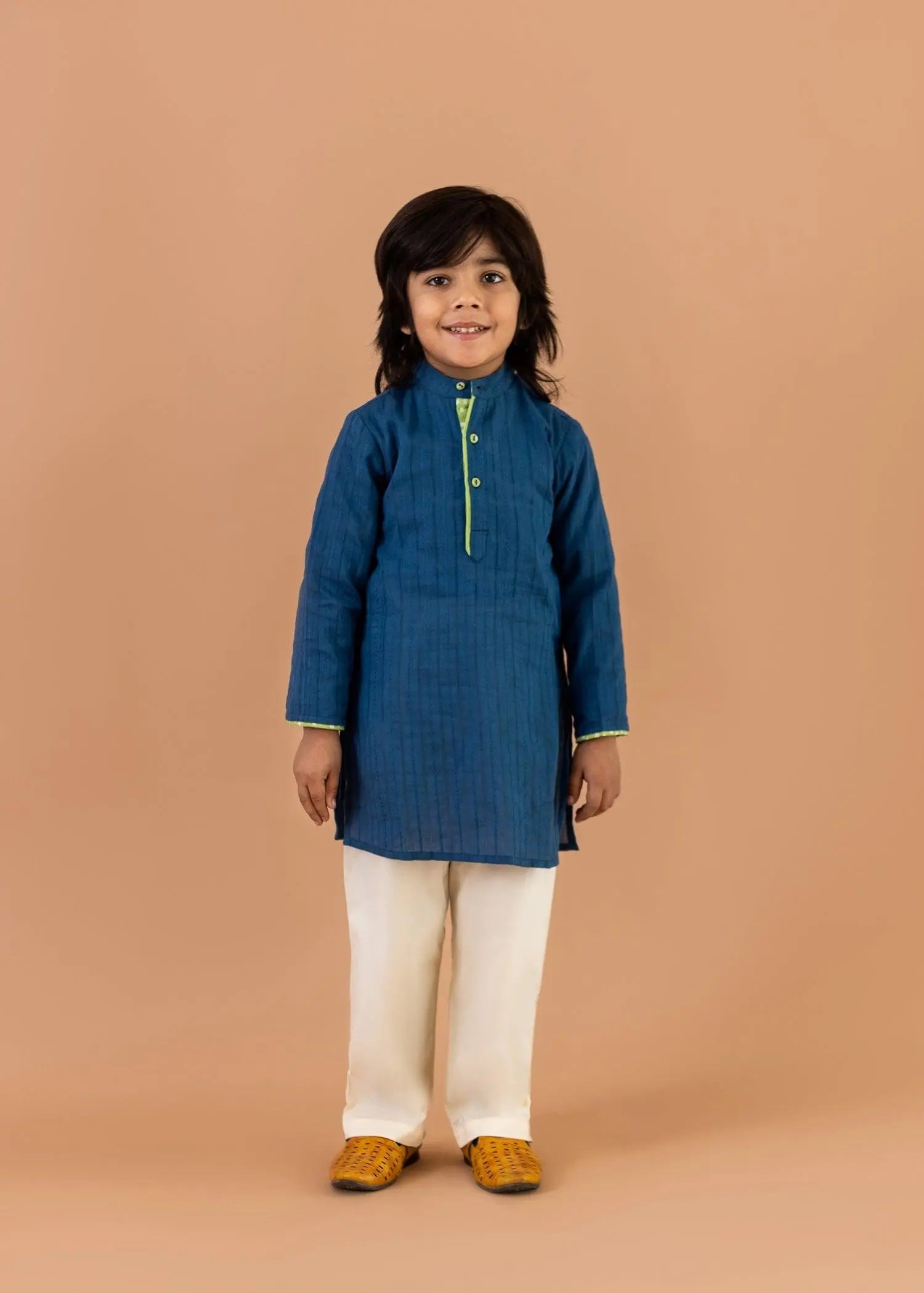 Blue Festive Cotton Kurta Boys (6 Months-14 Years)