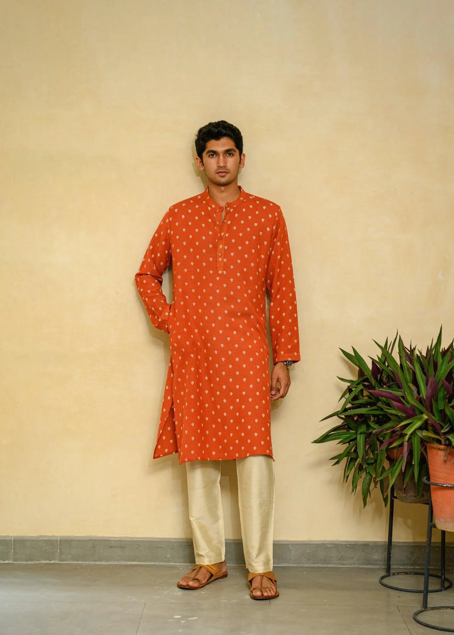 Mandarin Collar Long Kurta