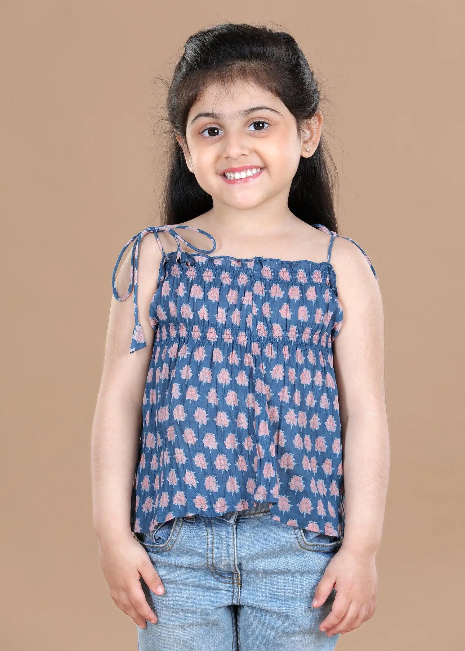 Lotus Blue Ira Cotton Top  Girl (2-12 Years)