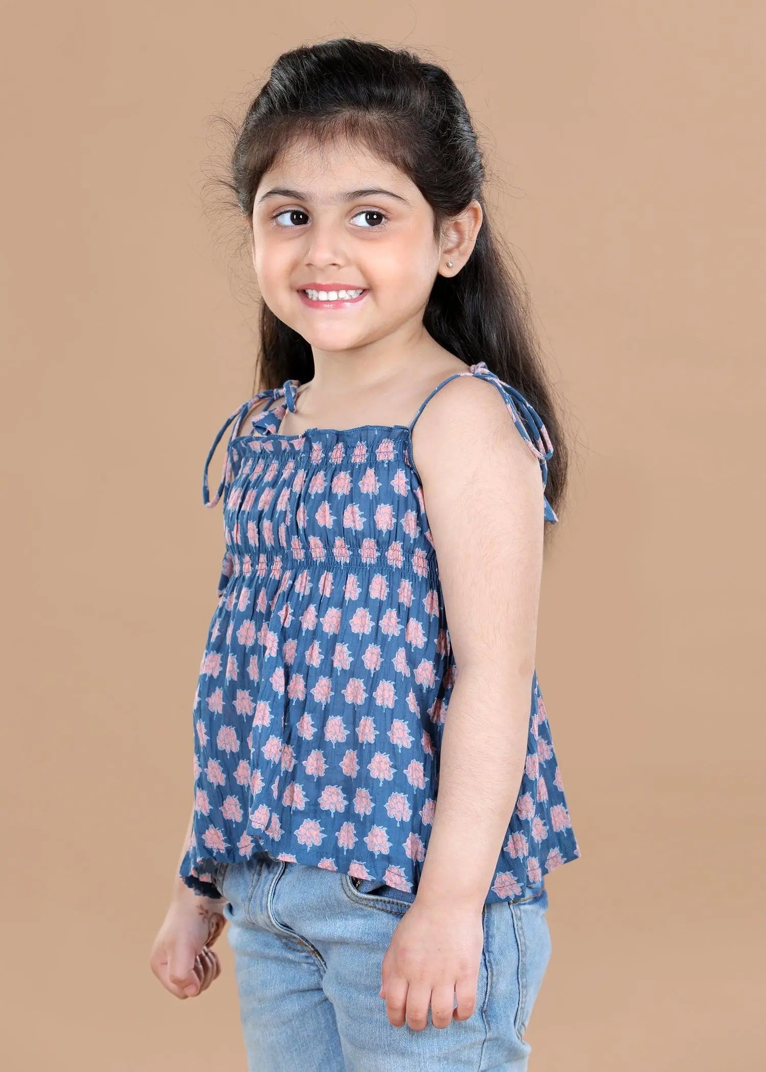 Lotus Blue Ira Cotton Top  Girl (2-12 Years)