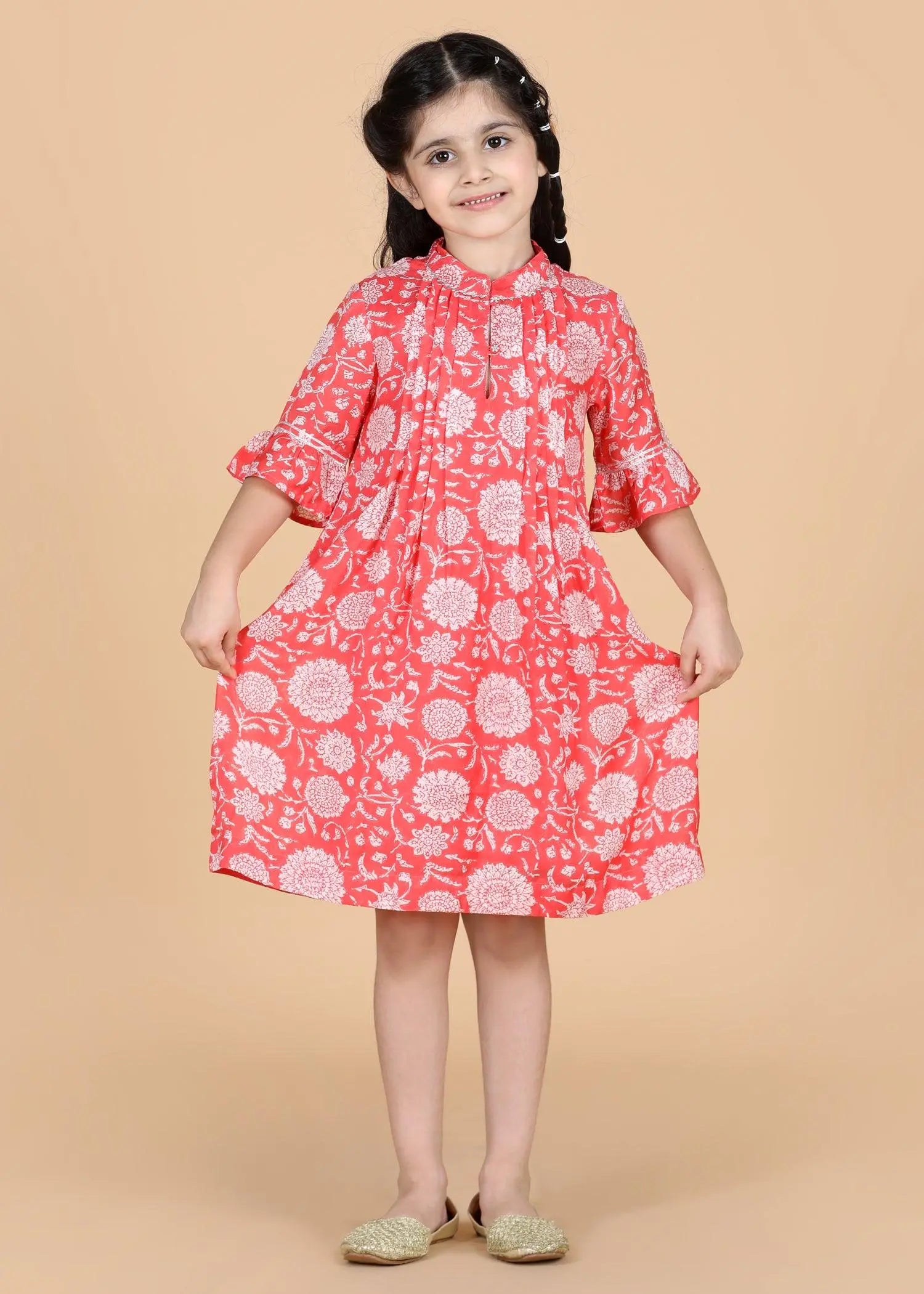 Diva Coral Festive Kurta/Dress Girl (2Years to 12Years)