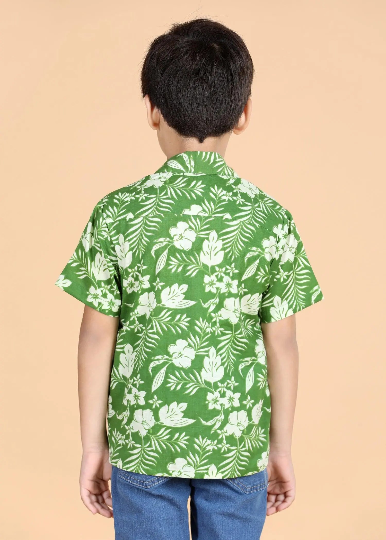 Green Cotton Shirt Boy (2-12 Years)