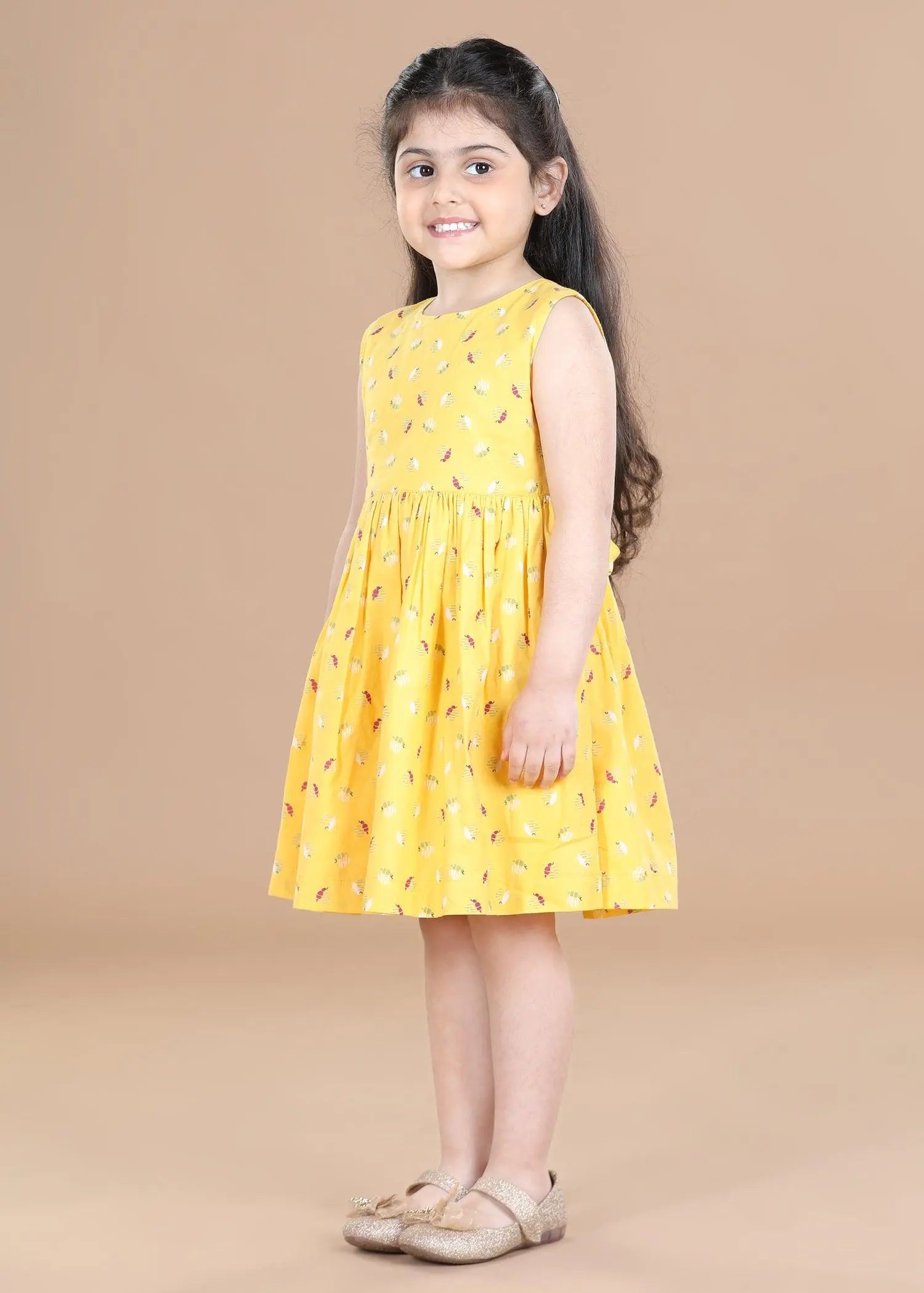 Bees Yellow Tiya Dress Girl (6 Months- 9 Years)