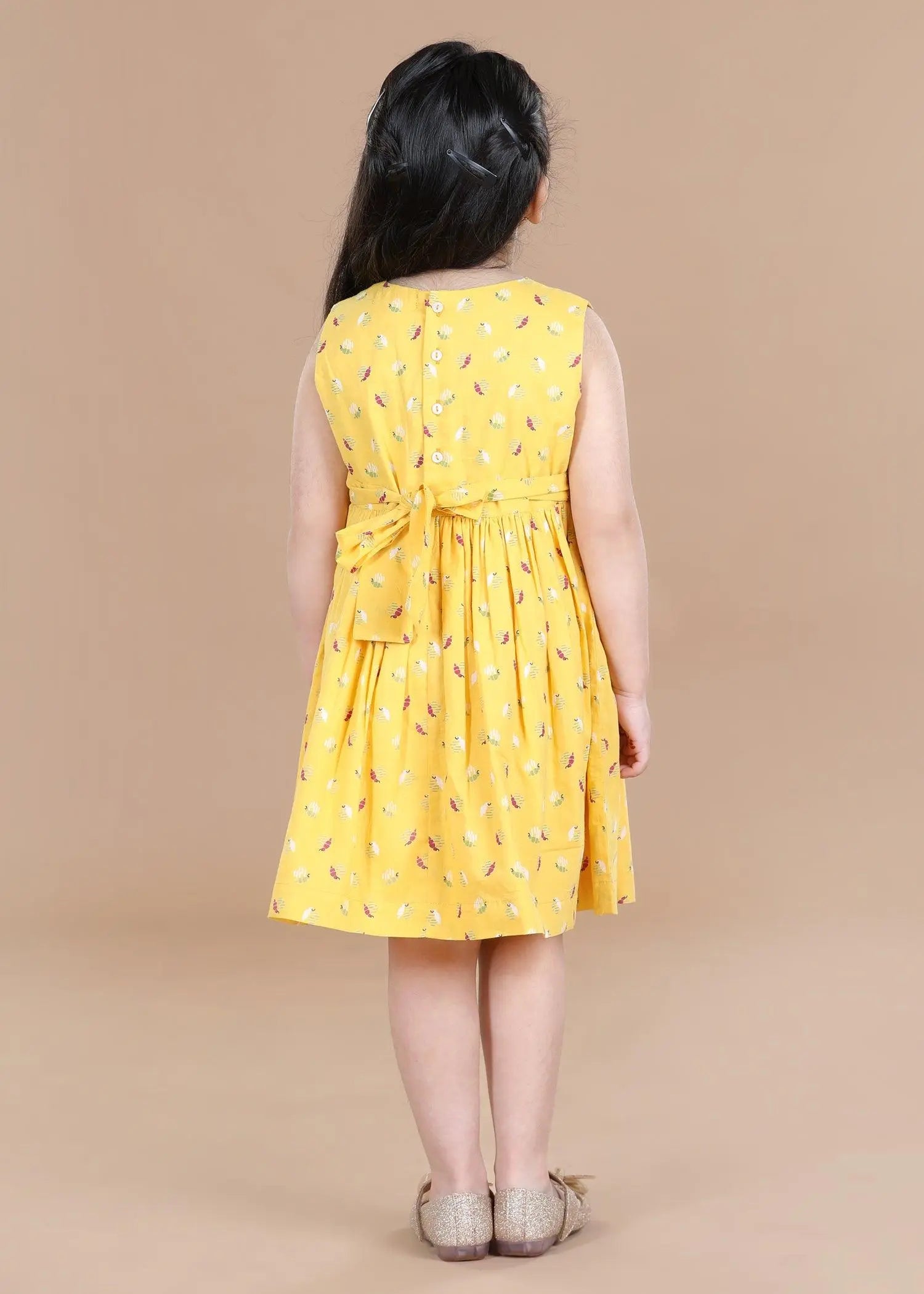 Bees Yellow Tiya Dress Girl (6 Months- 9 Years)