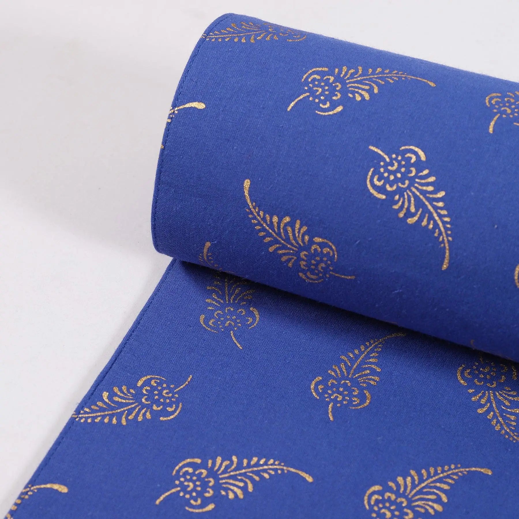 Blue & Gold Cotton Runner