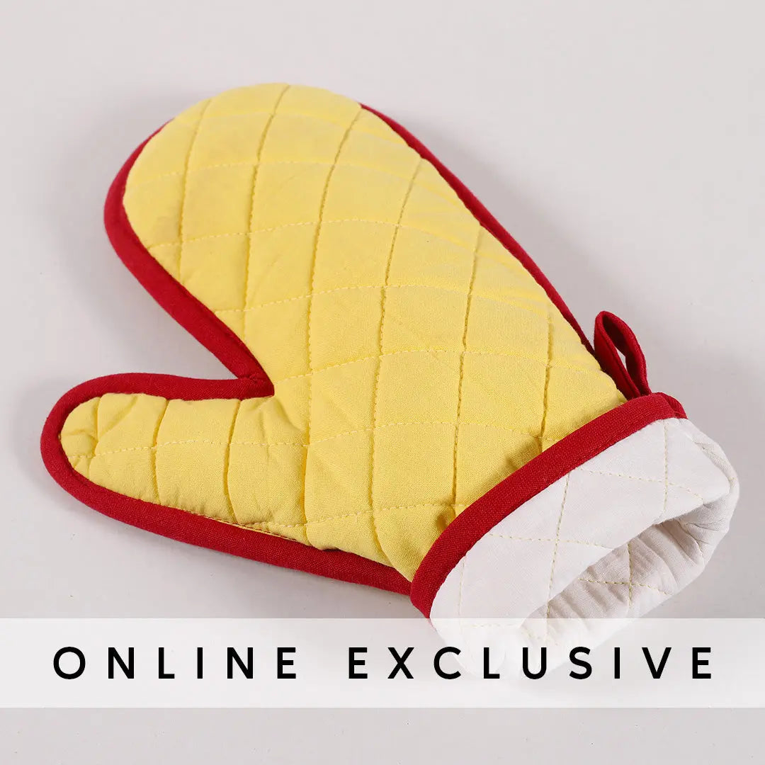 Yellow Cotton Oven Gloves