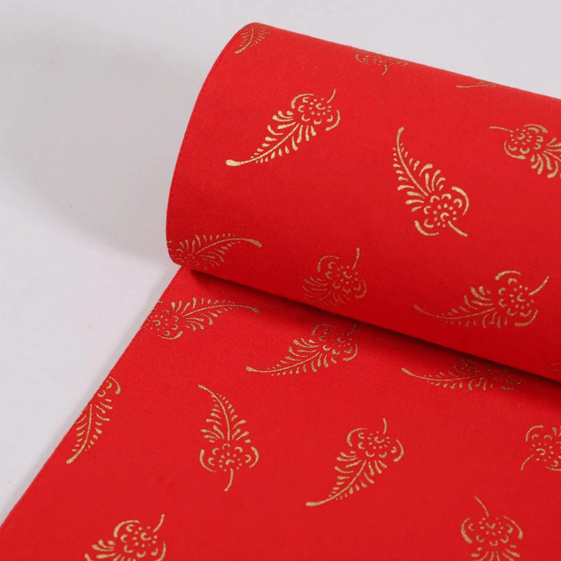 Red & Gold Cotton Runner