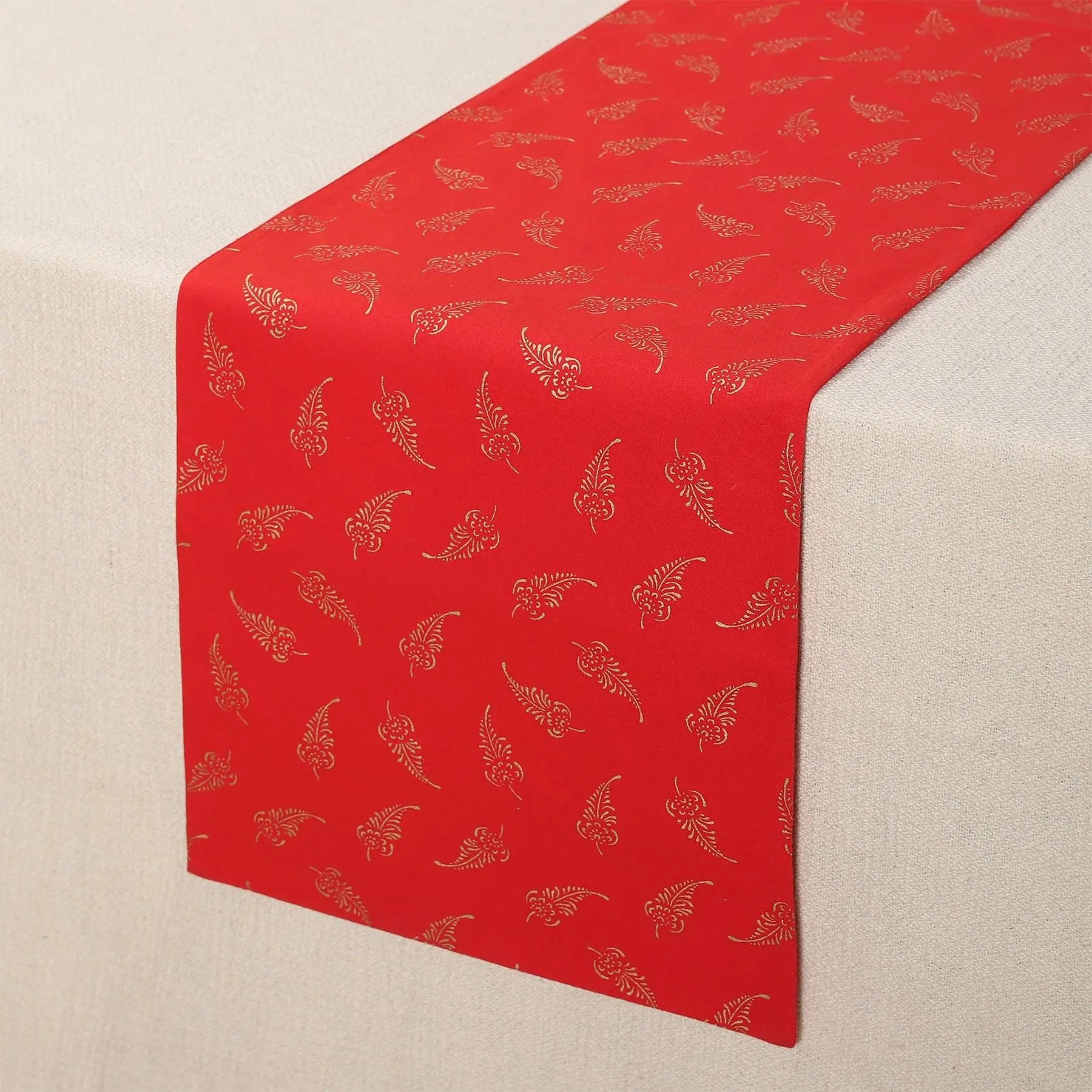 Red & Gold Cotton Runner