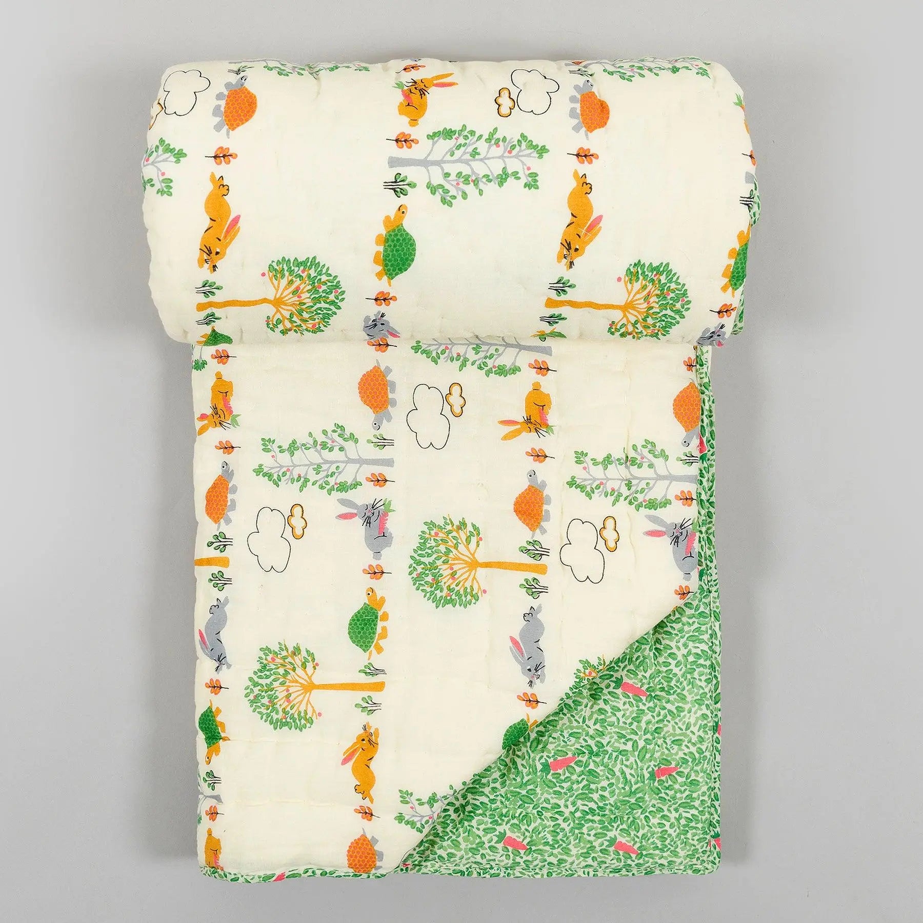 Hare and Tortoise Cream Baby Bedding Set (Set of 6)