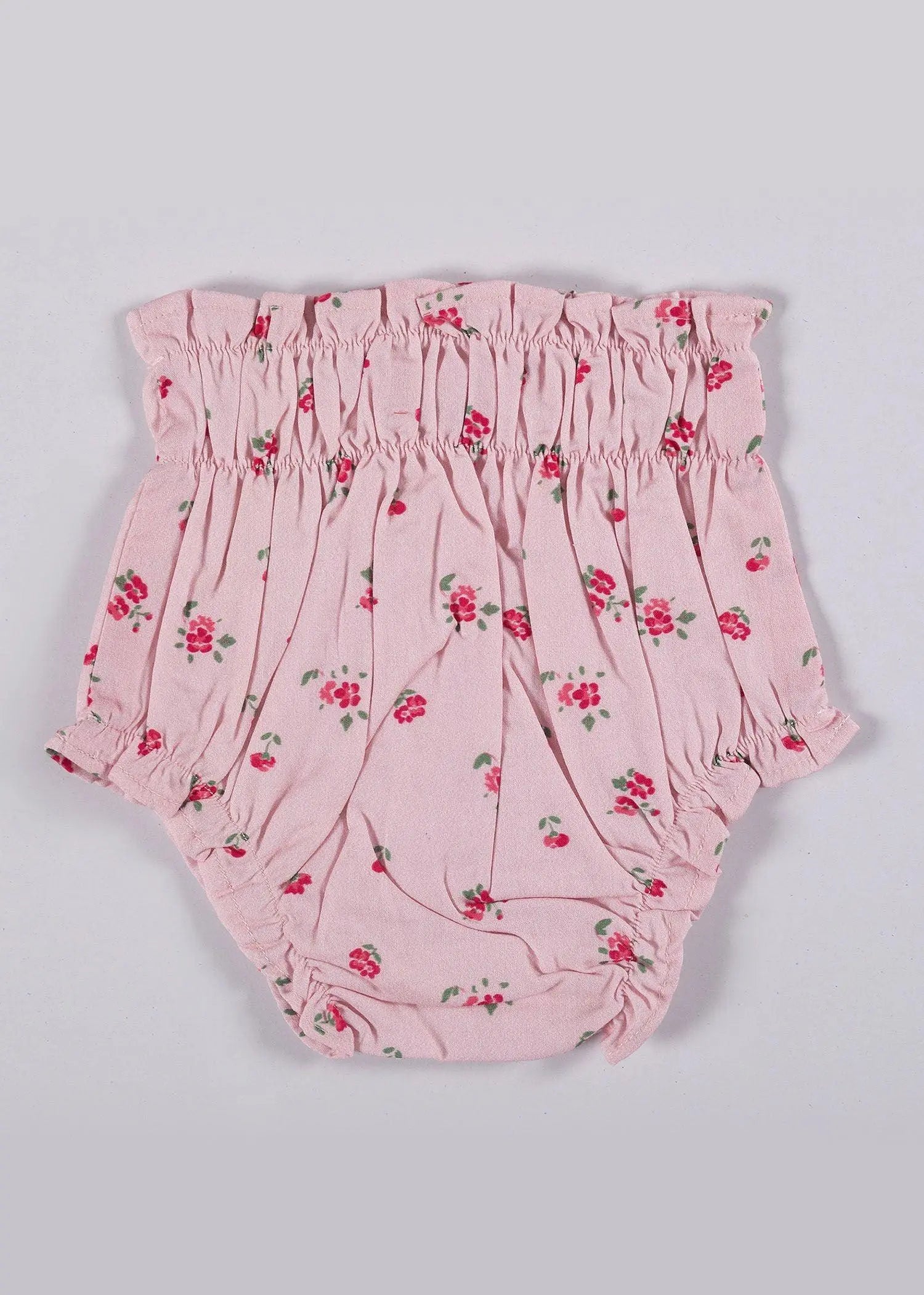 Classic Bloom and Leaves Pink Cotton Bloomer Set of 2 (6-24 Month)