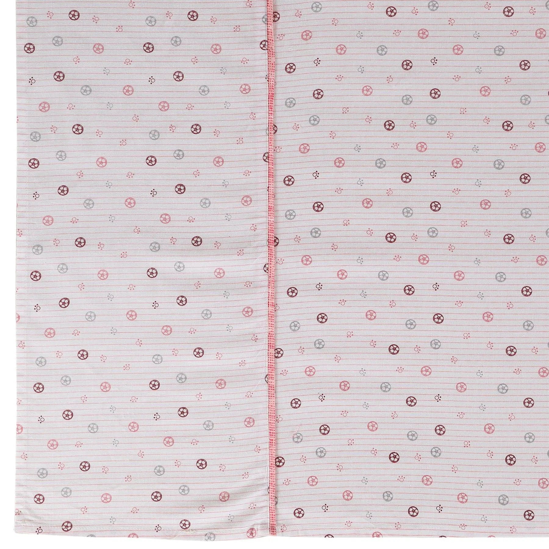 Ball Pink Cotton Singe Bedsheet with Pillow Cover kids