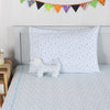 Lazy Dog Blue Cotton Single Bedsheet with Pillow Cover Kids