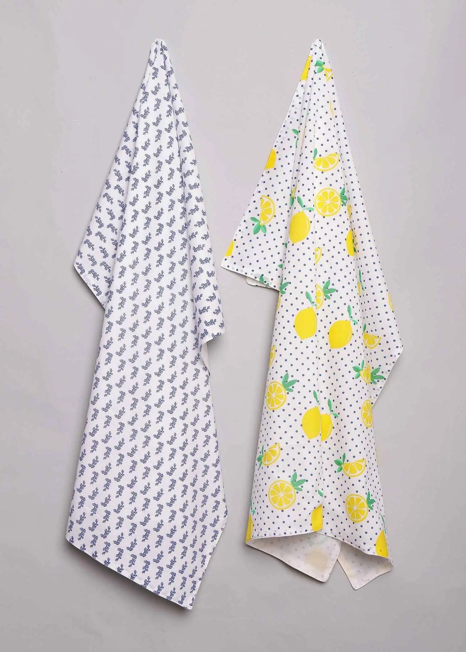 Lemon and Leaf Yellow Cotton Baby Wrap (Set of 2)