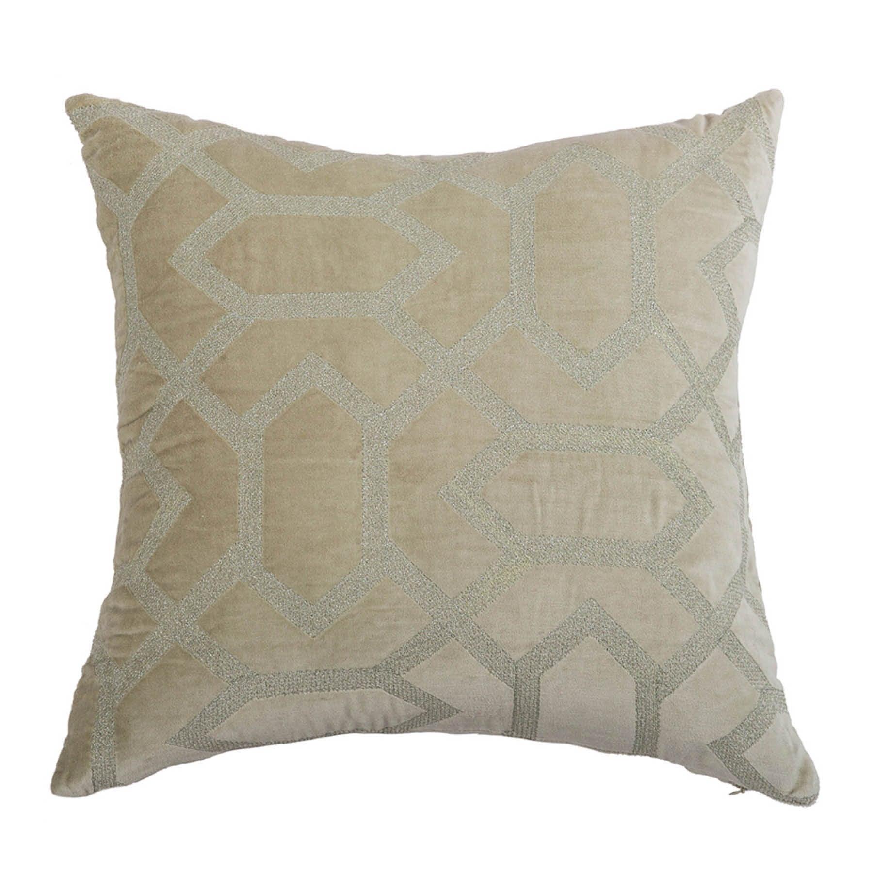 Cream Color Velvet Cushion Cover