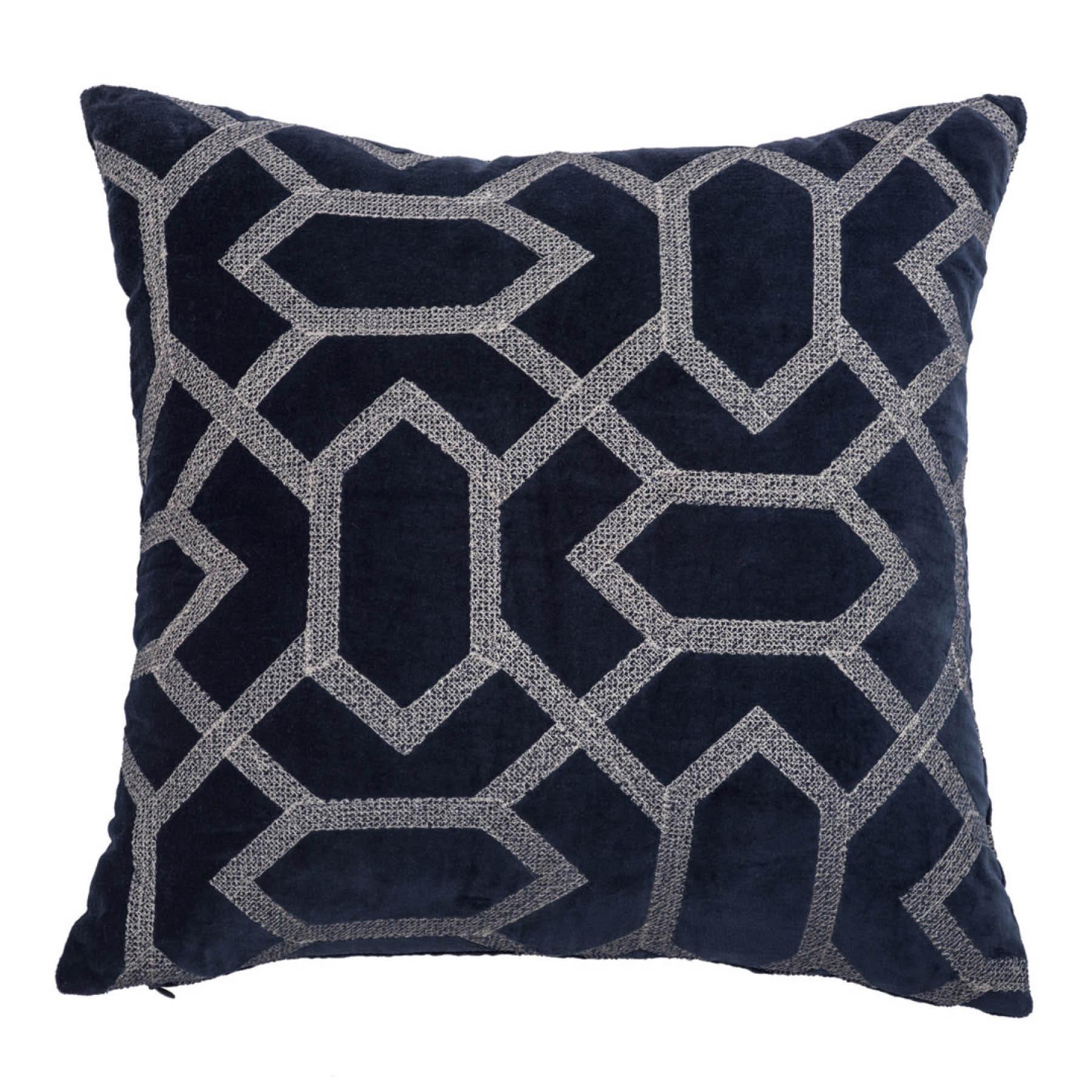 Indigo Color Velvet Cushion Cover