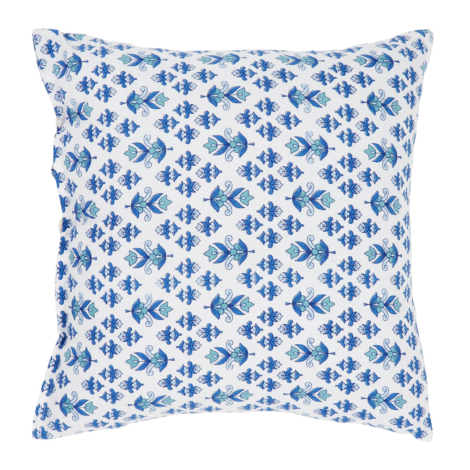 Paisley Blue Cotton Cushion Cover